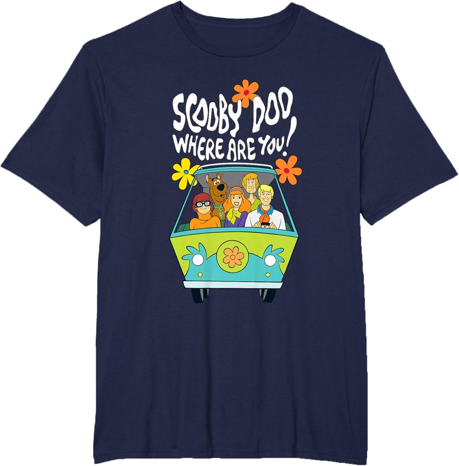 Scooby-Doo Vintage Mystery Machine Floral T-Shirt for Fun Style - 18