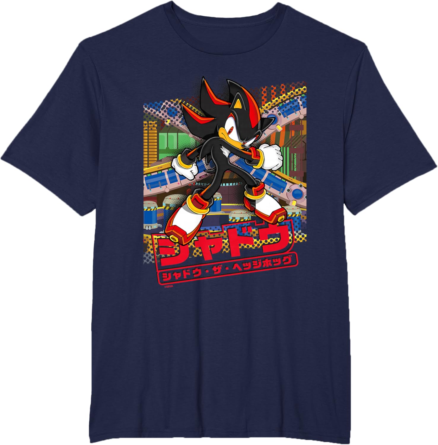 Sonic the Hedgehog Shadow T-Shirt Japanese Logo Fun Graphic Tee - 29