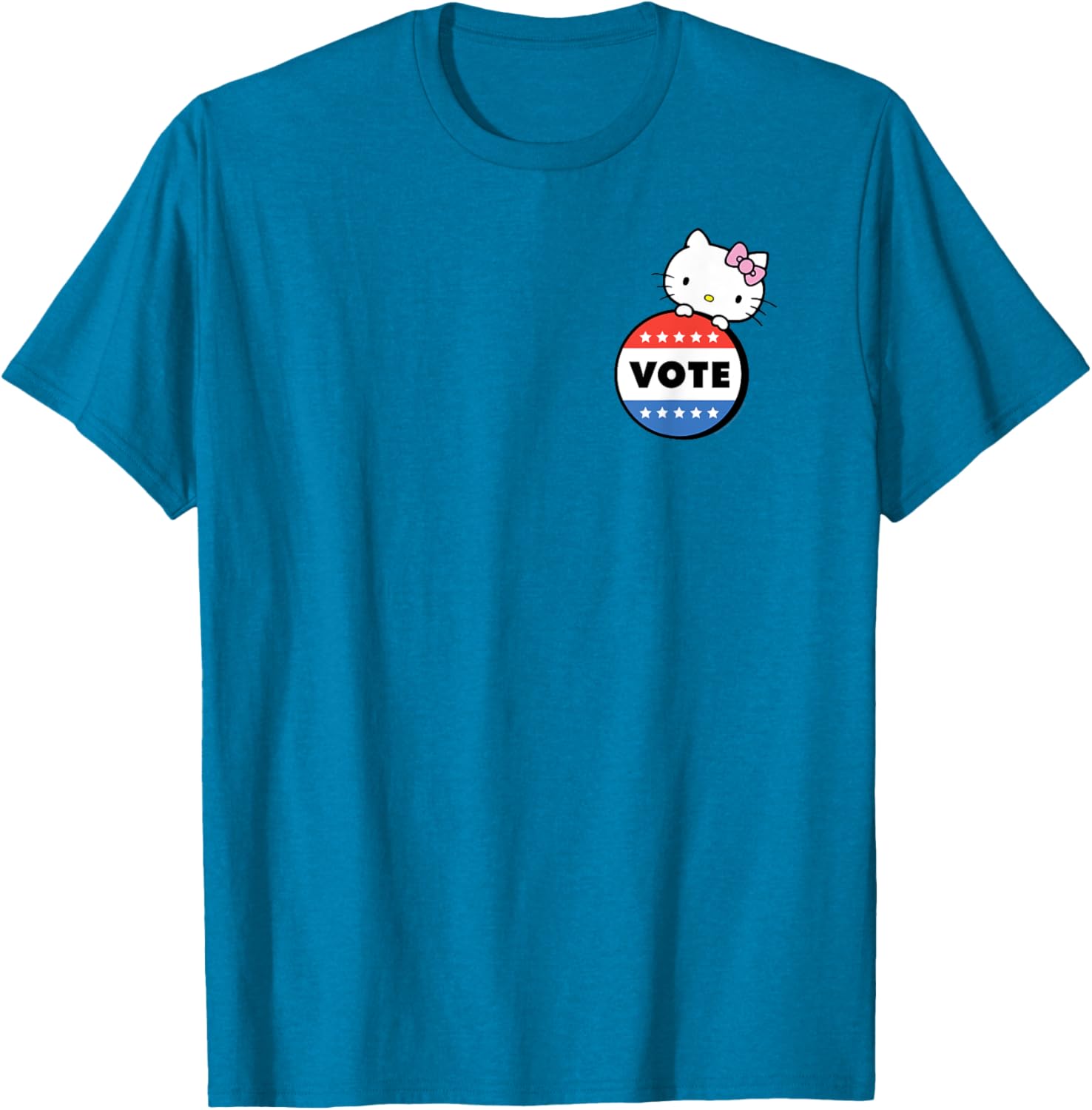 Hello Kitty Vote Button T-Shirt for Fun Fashion and Cute Style - 9
