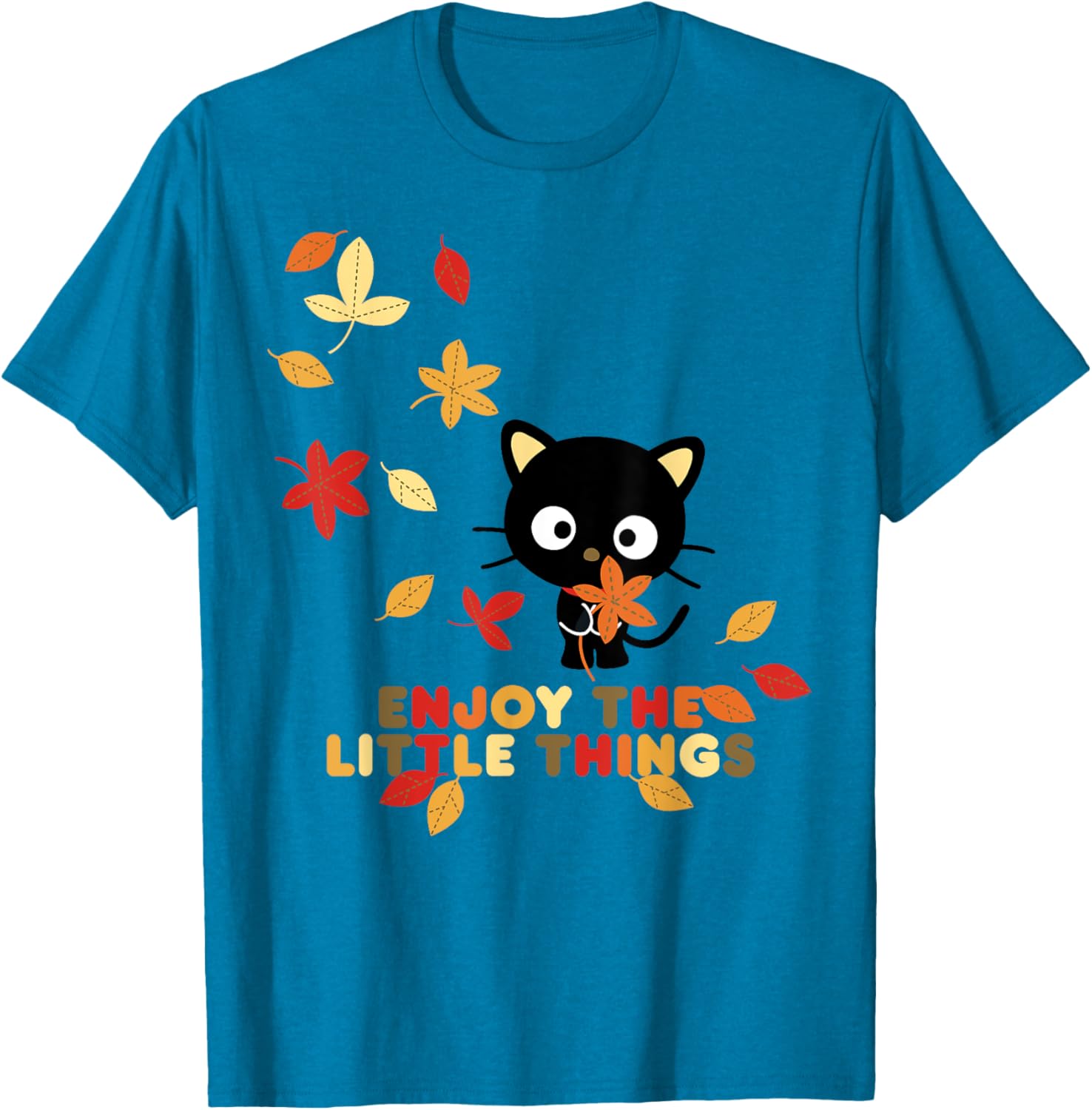 Chococat Enjoy The Little Things Fall Leaves T-Shirt for Everyone - 9