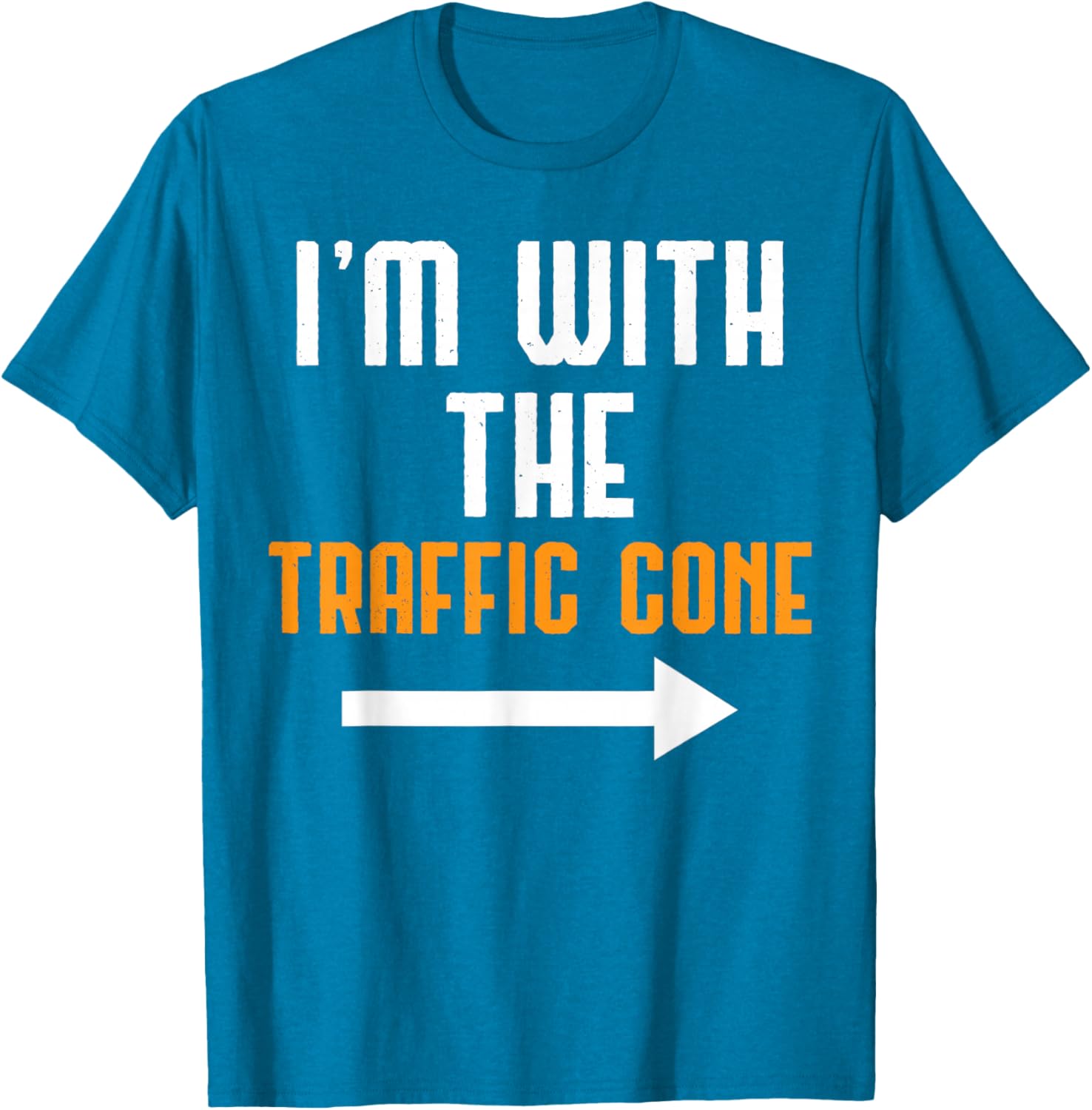 Funny Traffic Cone Costume Couple T-Shirt for Halloween Party Fun - 14