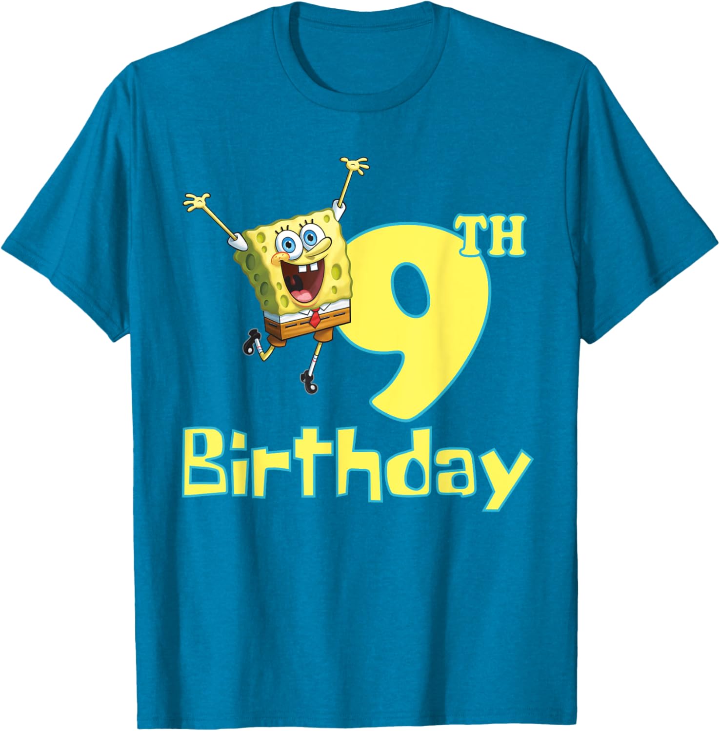 Mademark SpongeBob SquarePants 9th Birthday T-Shirt for Kids - 8