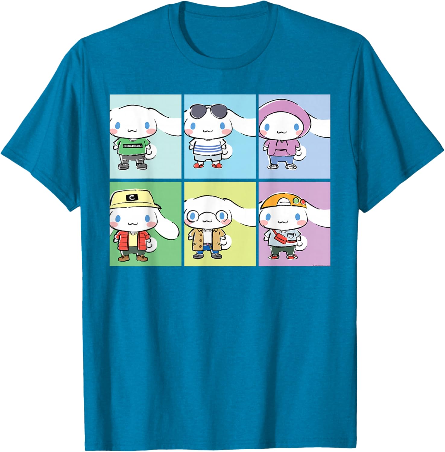 Cinnamoroll Collection Streetwear Squares T-Shirt for Trendy Fashion Lovers - 17