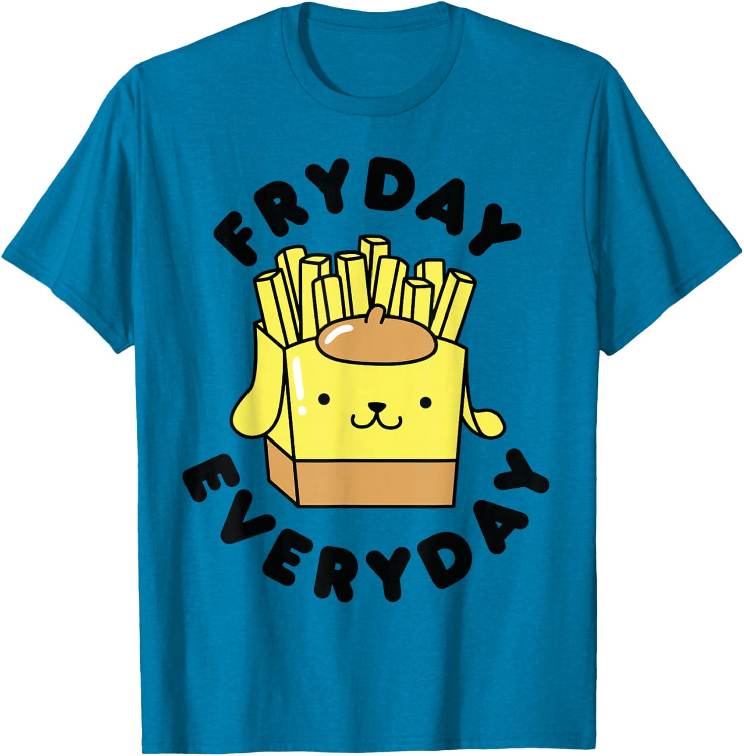 Pom Pom Purin French Fries Fryday T-Shirt for Fun Casual Wear - 6