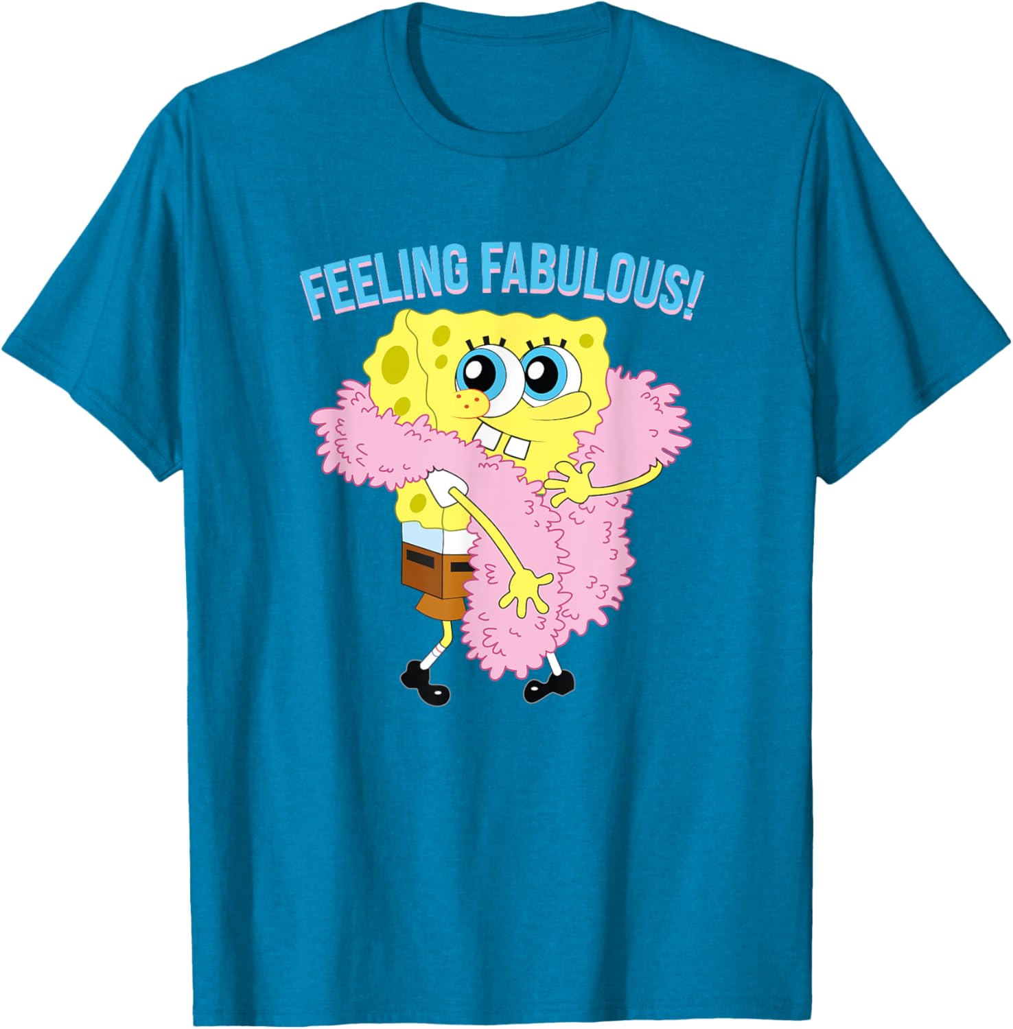 Mademark SpongeBob SquarePants Feeling Fabulous Feather Boa T-Shirt - 3