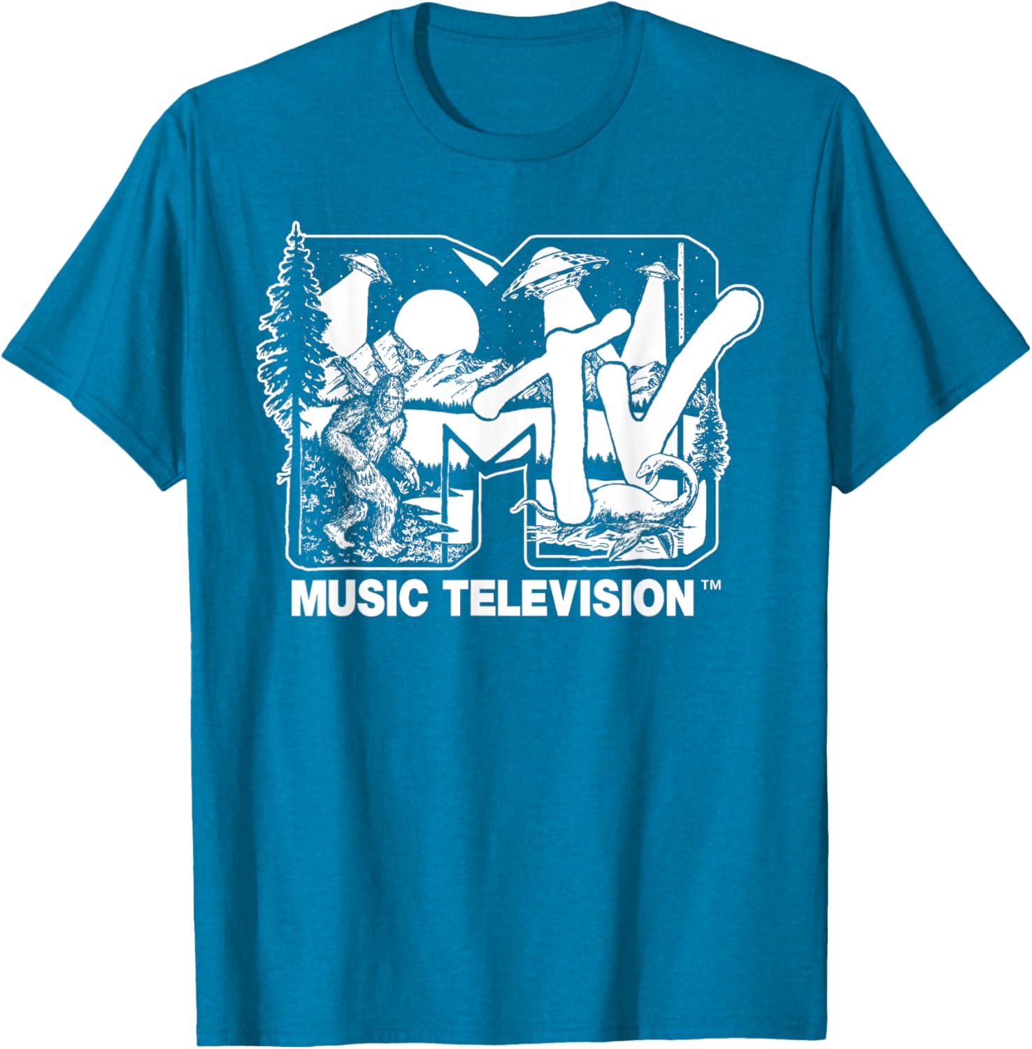 Mademark x MTV Cryptid Logo T-Shirt with Bigfoot UFO and Nessie Design - 24