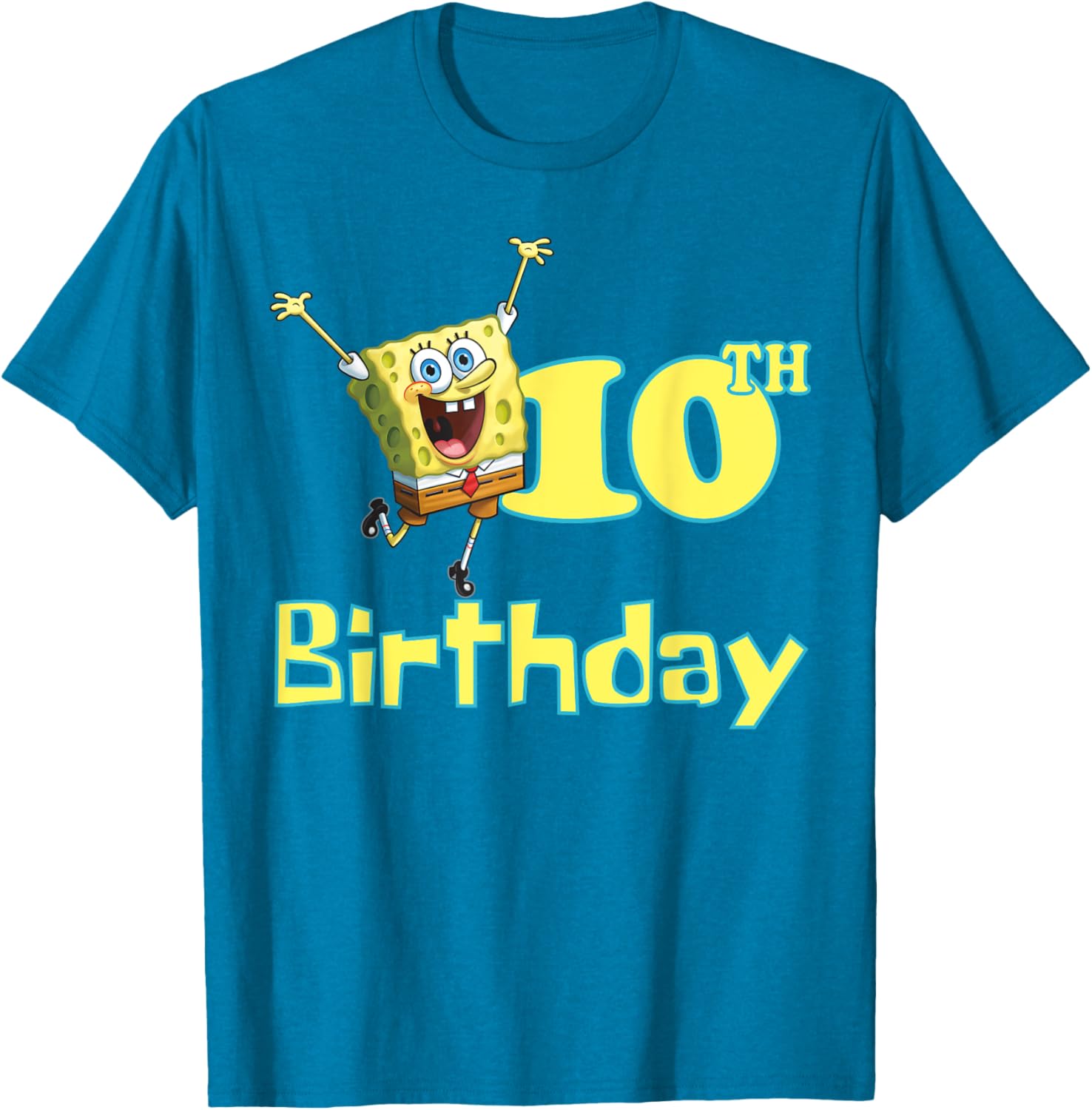 Mademark SpongeBob SquarePants 10th Birthday T-Shirt for Kids and Fans - 13