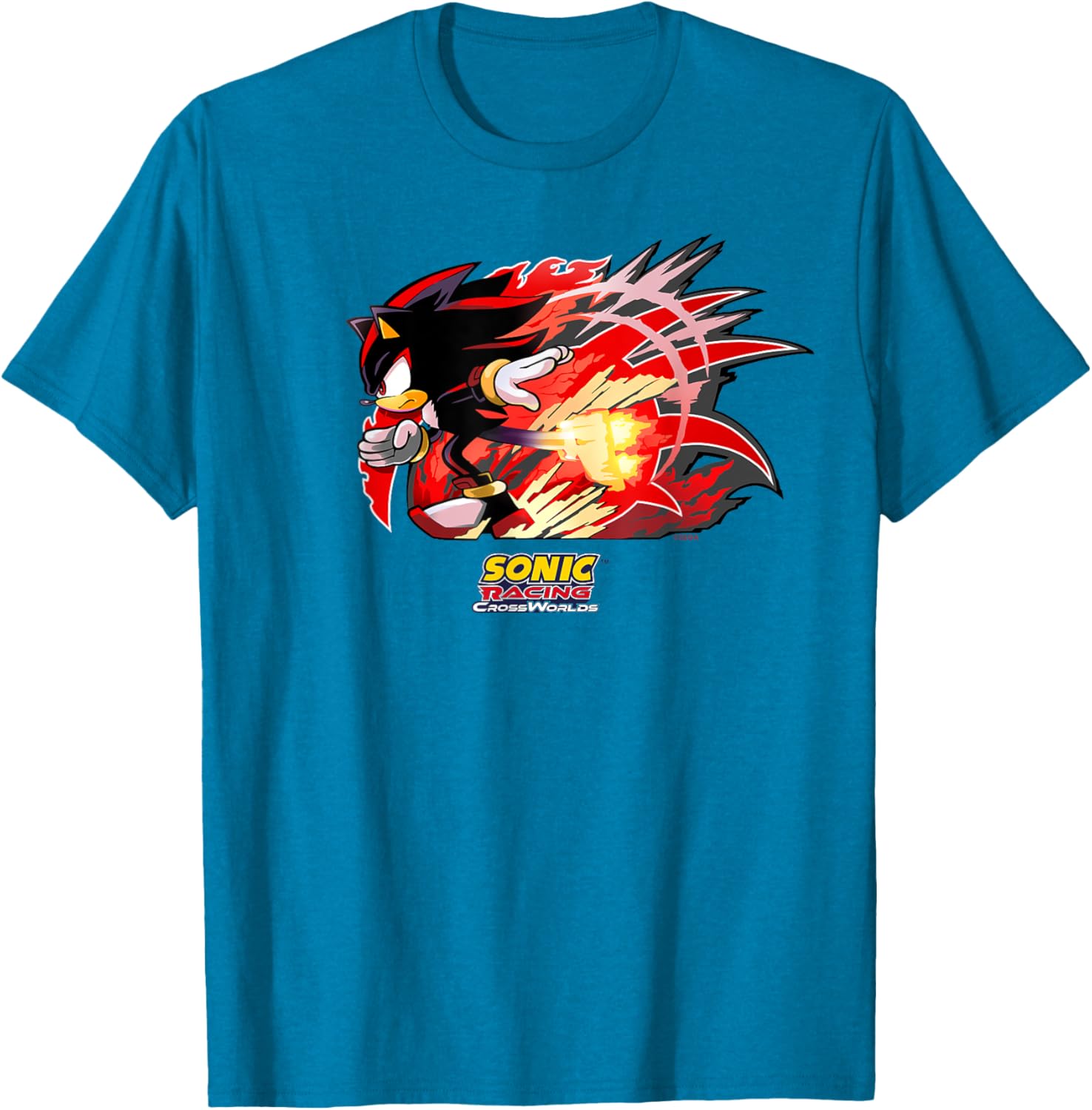 Sonic Racing CrossWorlds Shadow Decal T-Shirt for Gamers and Fans - 12