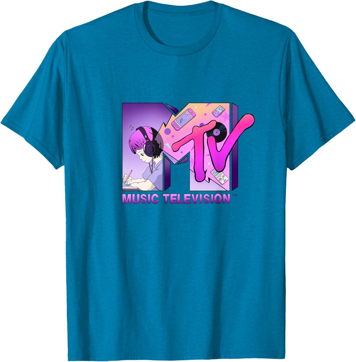 Mademark x MTV Anime Gamer Style T-Shirt with Official MTV Logo - 20