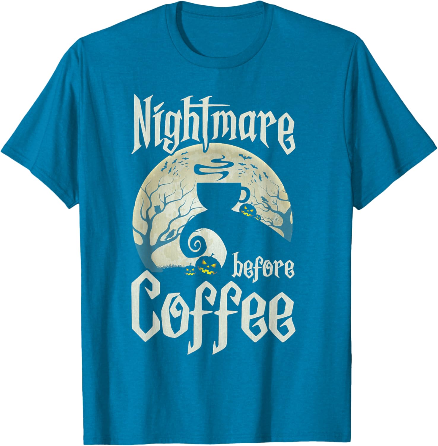 Cute Nightmare Before Coffee Halloween Shirt Funny Gift for Her - 1