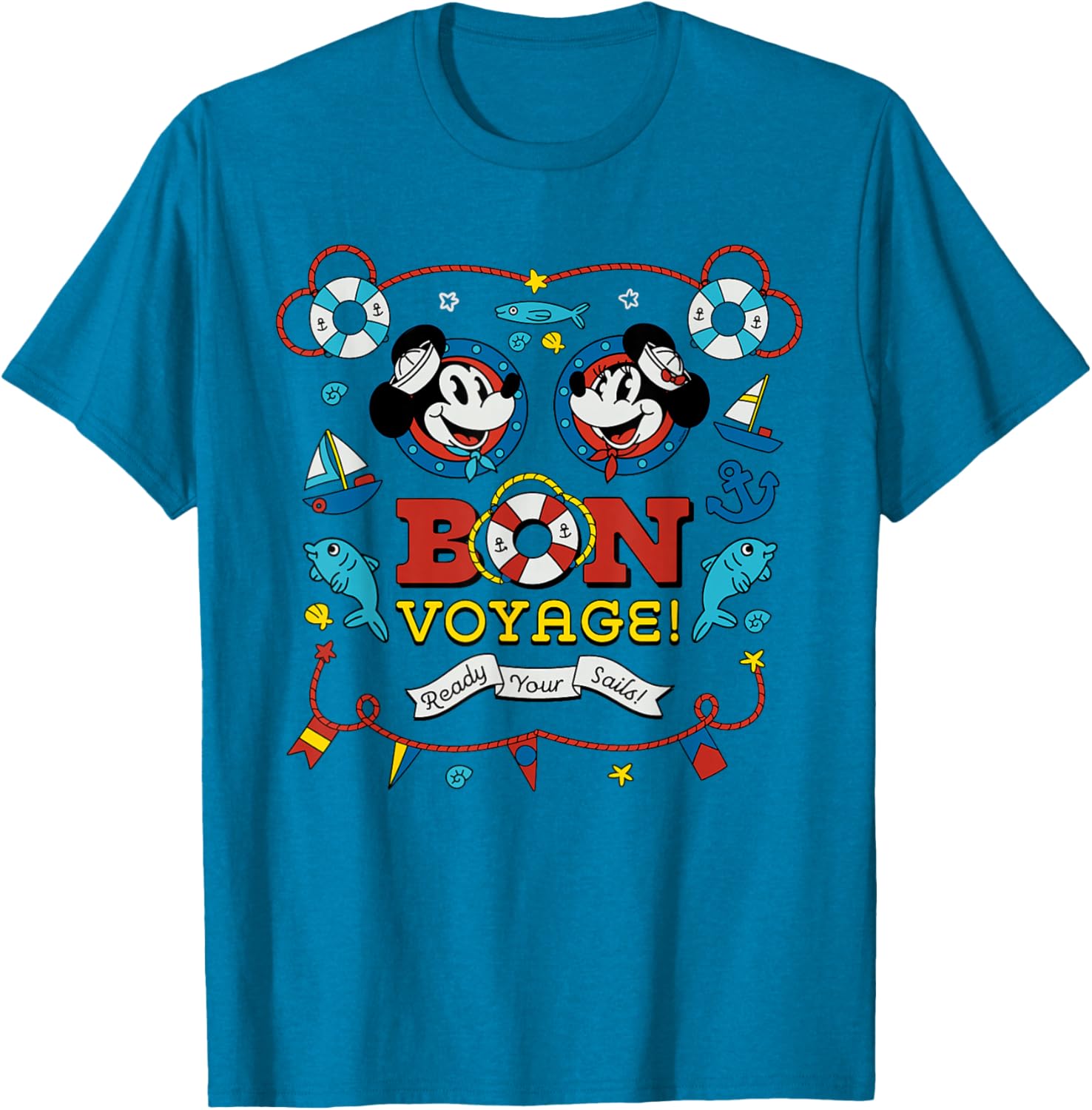 Disney Cruise Mickey and Minnie Mouse Bon Voyage Vacation T-Shirt - 7