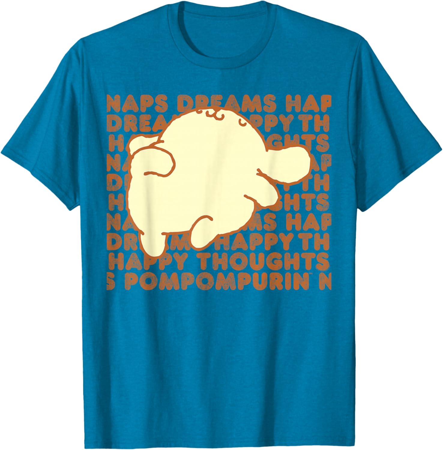Pompompurin Happy Thoughts Nap Time T-Shirt for Cozy Relaxation - 15
