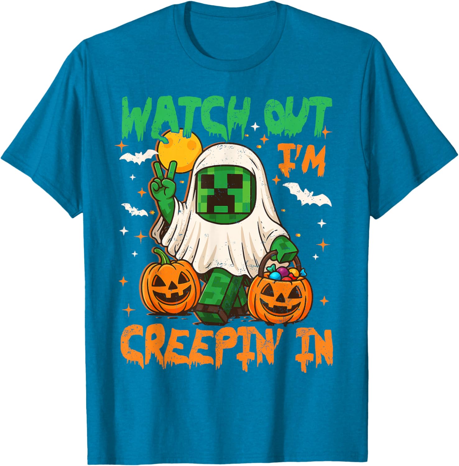 Spooky Pixel Ghost T-Shirt for Boys - Perfect Halloween Costume Fun - 16