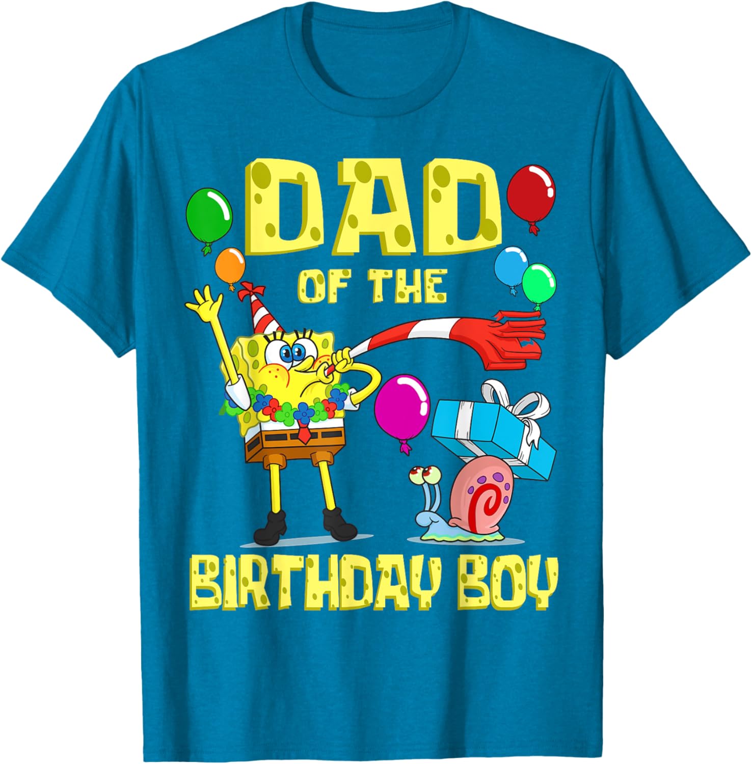 SpongeBob Daddy of the Birthday Boy Theme T-Shirt for Fun Parties - 16