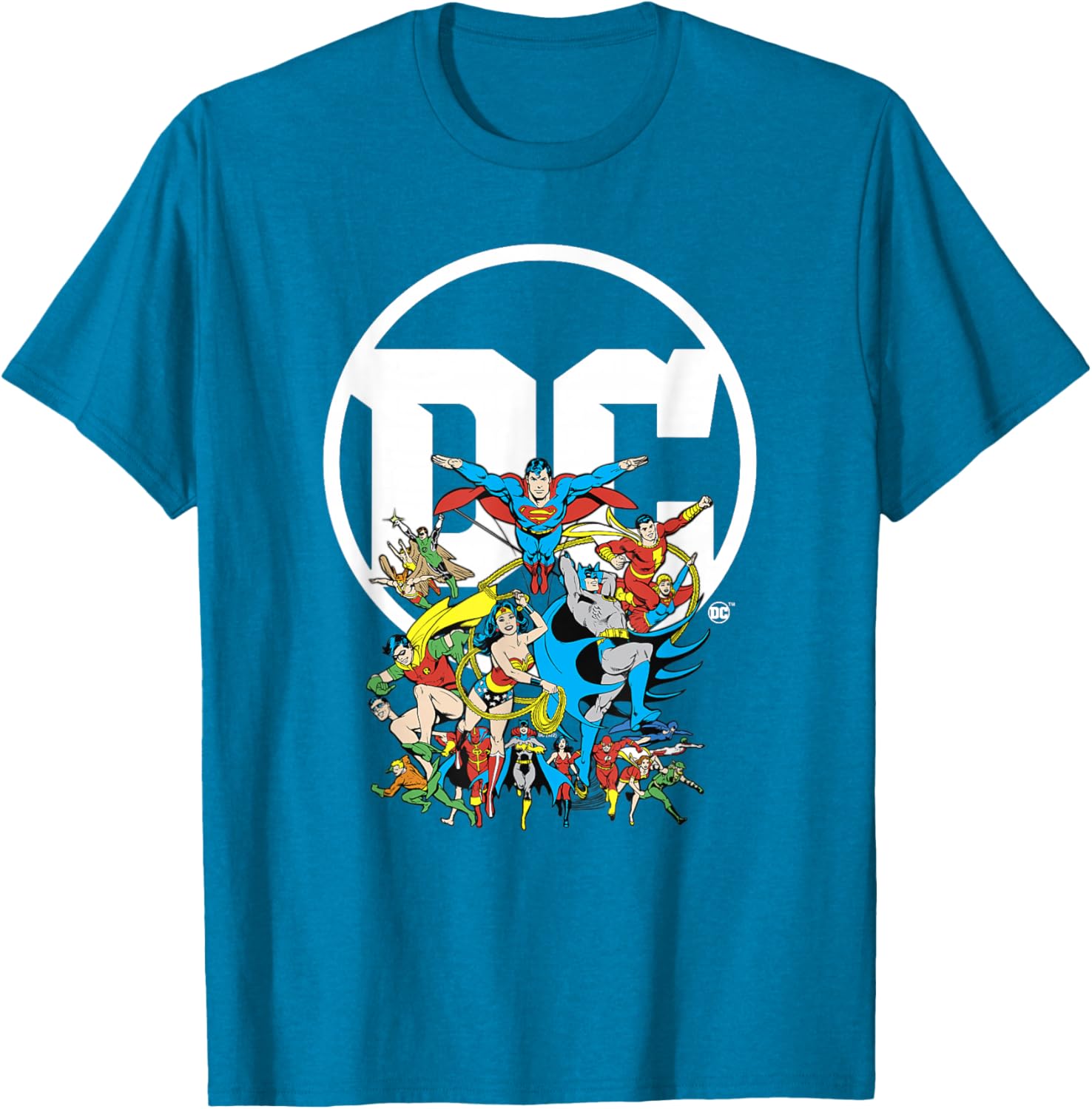 DC Comics Character Group Logo Poster T-Shirt for Fans and Collectors - 2