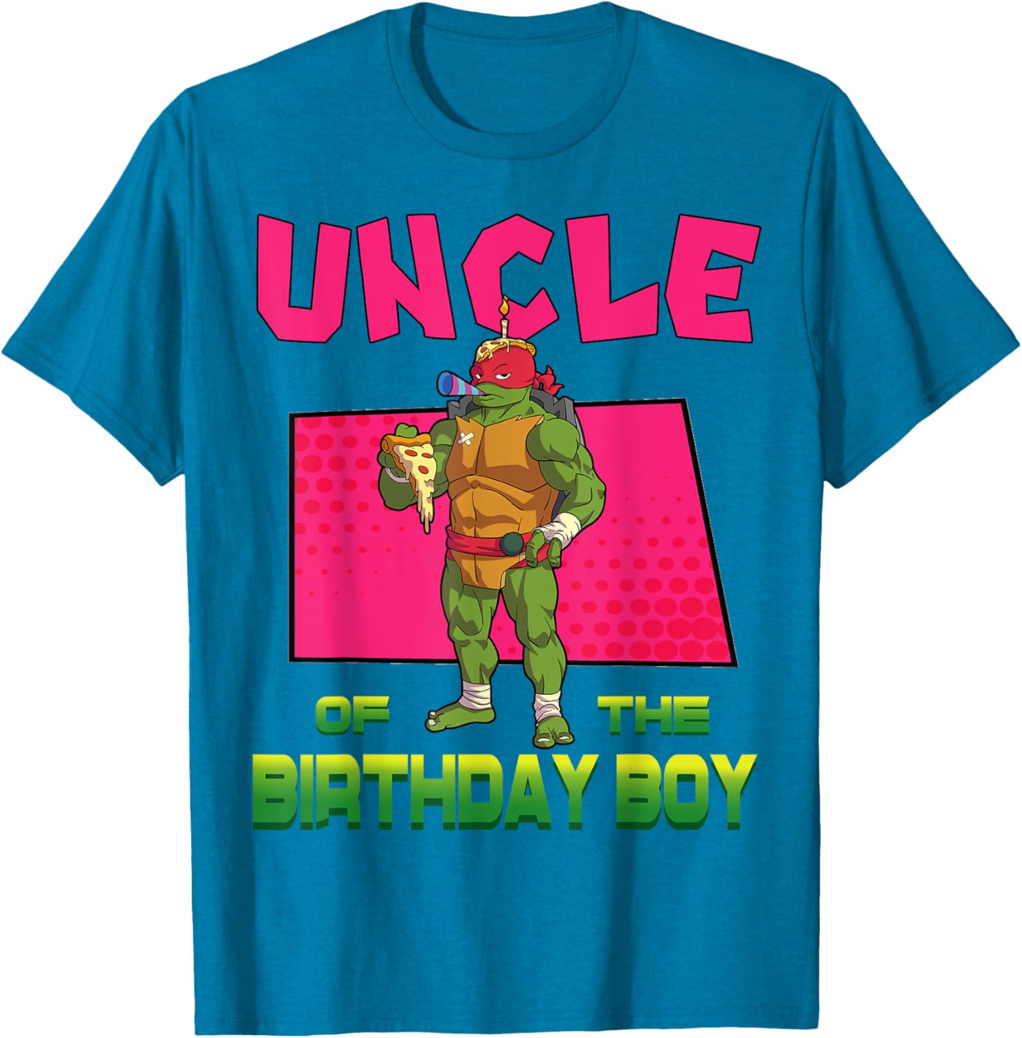 Raphael Pizza Theme Party T-Shirt for Birthday Boys by Mademark Ninja Turtles - 15
