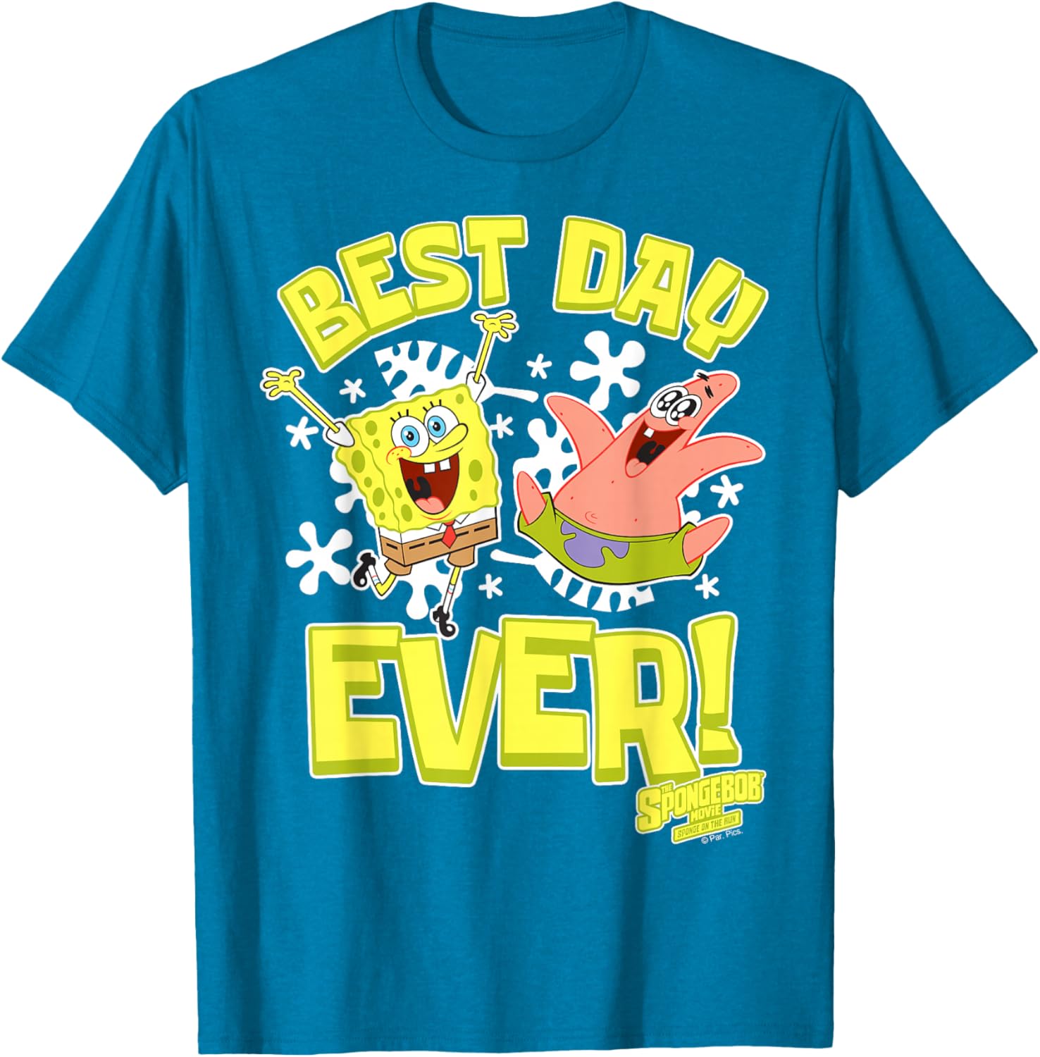 Sponge On The Run Patrick & SpongeBob Best Day Ever T-Shirt for Fun Lovers - 4