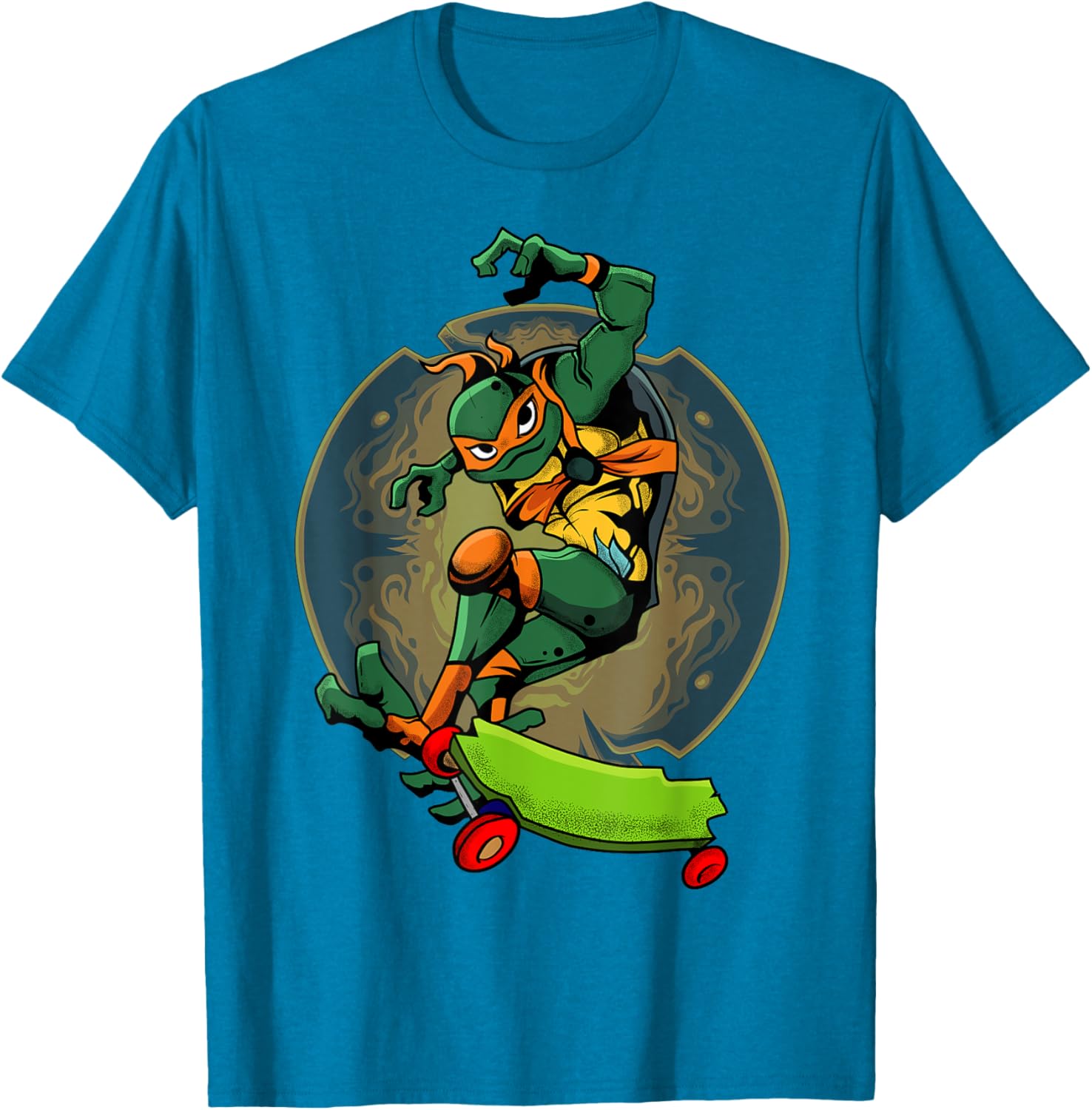Mademark Teenage Mutant Ninja Turtles Mikey Skateboard T-Shirt for Kids - 14