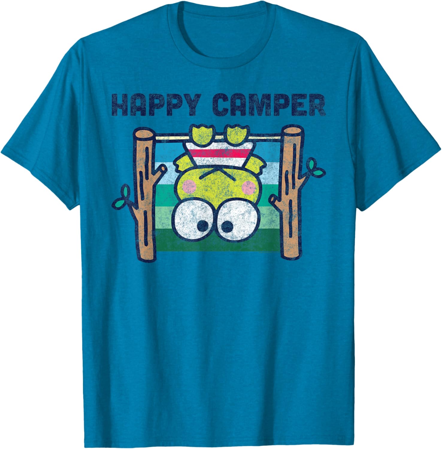 Keroppi Happy Camper T-Shirt Fun Outdoor Adventure Apparel for Kids - 2