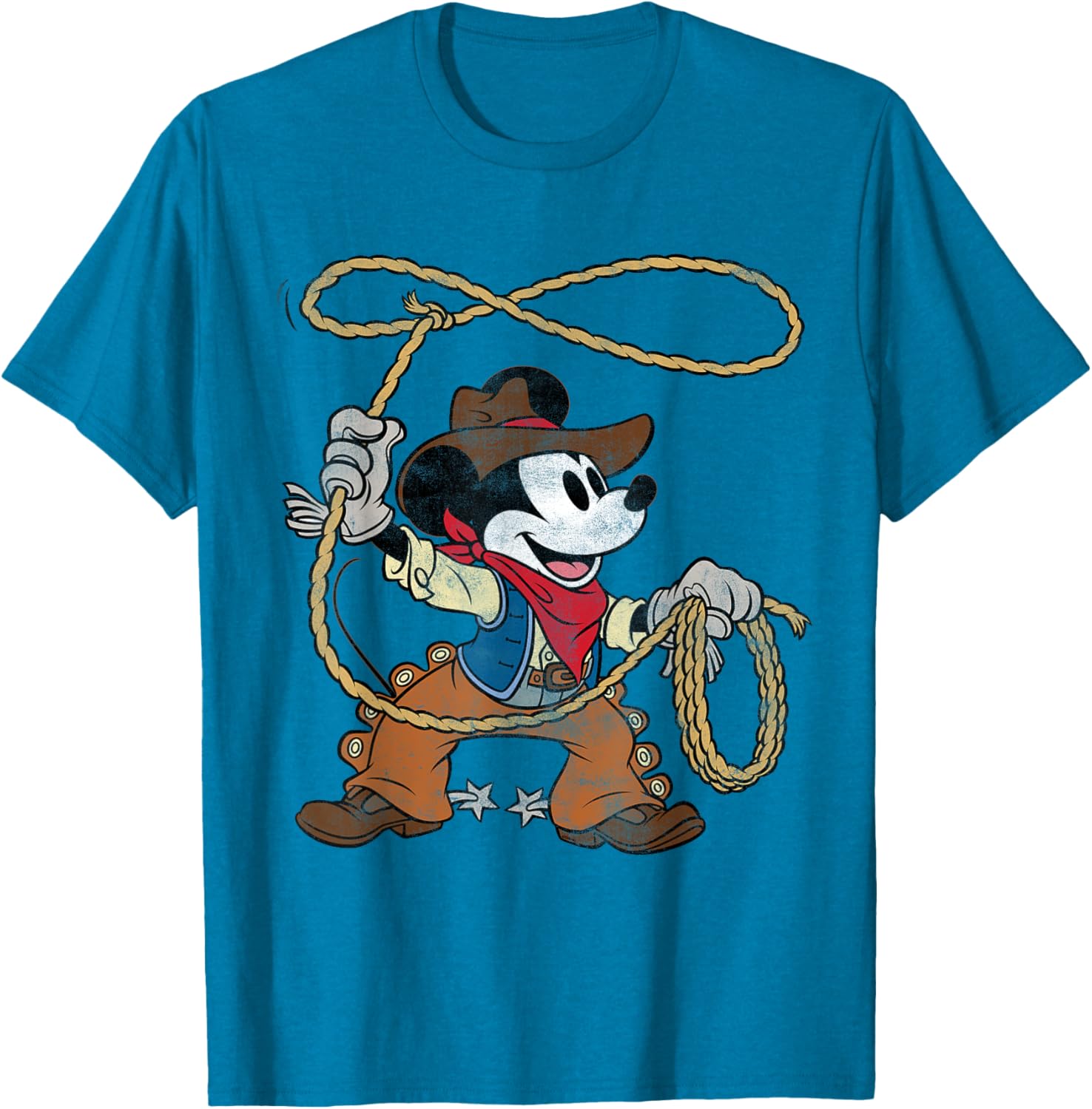 Vintage Mickey Mouse Cowboy T-Shirt for Fun Western Style Fashion - 22