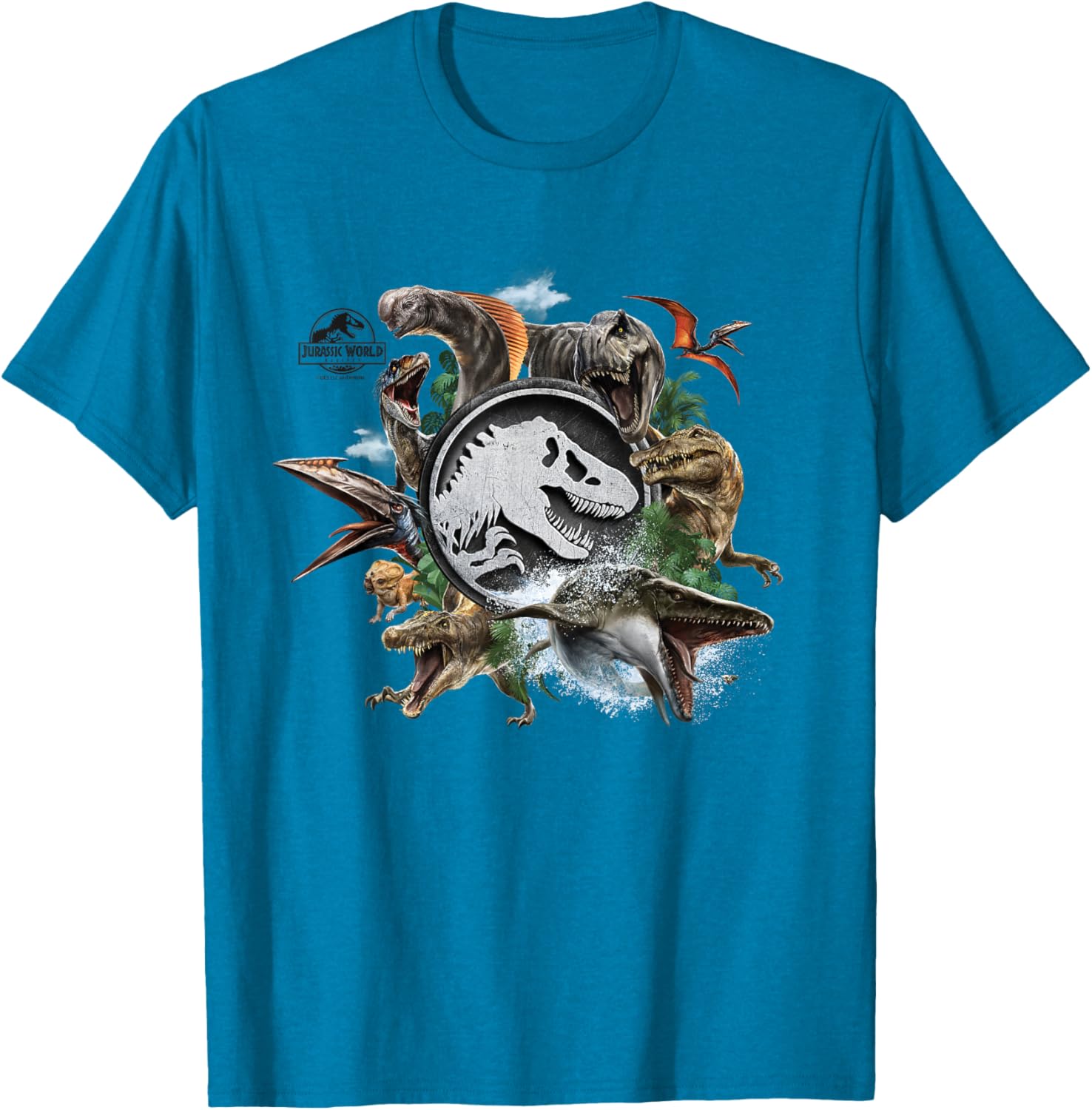 Jurassic World Rebirth Circle Logo Dinosaur T-Shirt for Fans and Collectors - 4