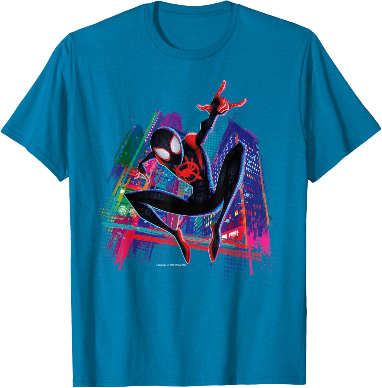 Spider-Man Miles Morales Graffiti City T-Shirt for Stylish Fans - 17