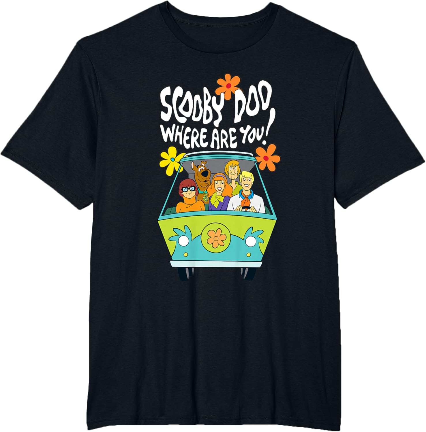 Scooby-Doo Vintage Mystery Machine Floral T-Shirt for Fun Style - 19