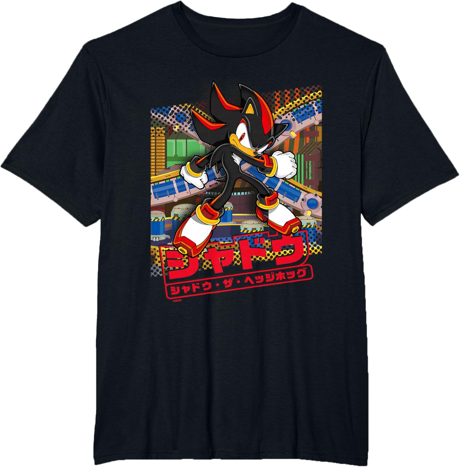 Sonic the Hedgehog Shadow T-Shirt Japanese Logo Fun Graphic Tee - 17