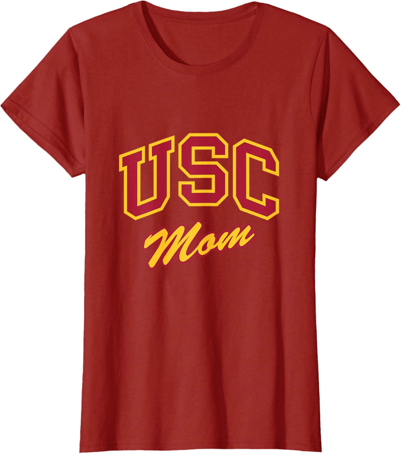 USC Mom Retro Script T-Shirt Perfect for Sports and Outdoor Activities - 3