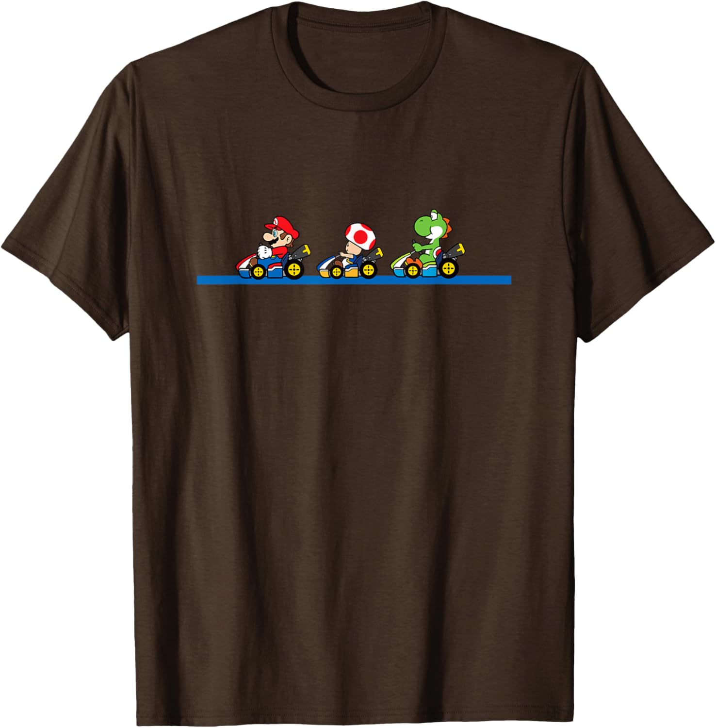 Vintage Mario Kart T-Shirt featuring Yoshi, Toad, and Mario Racing Fun - 12