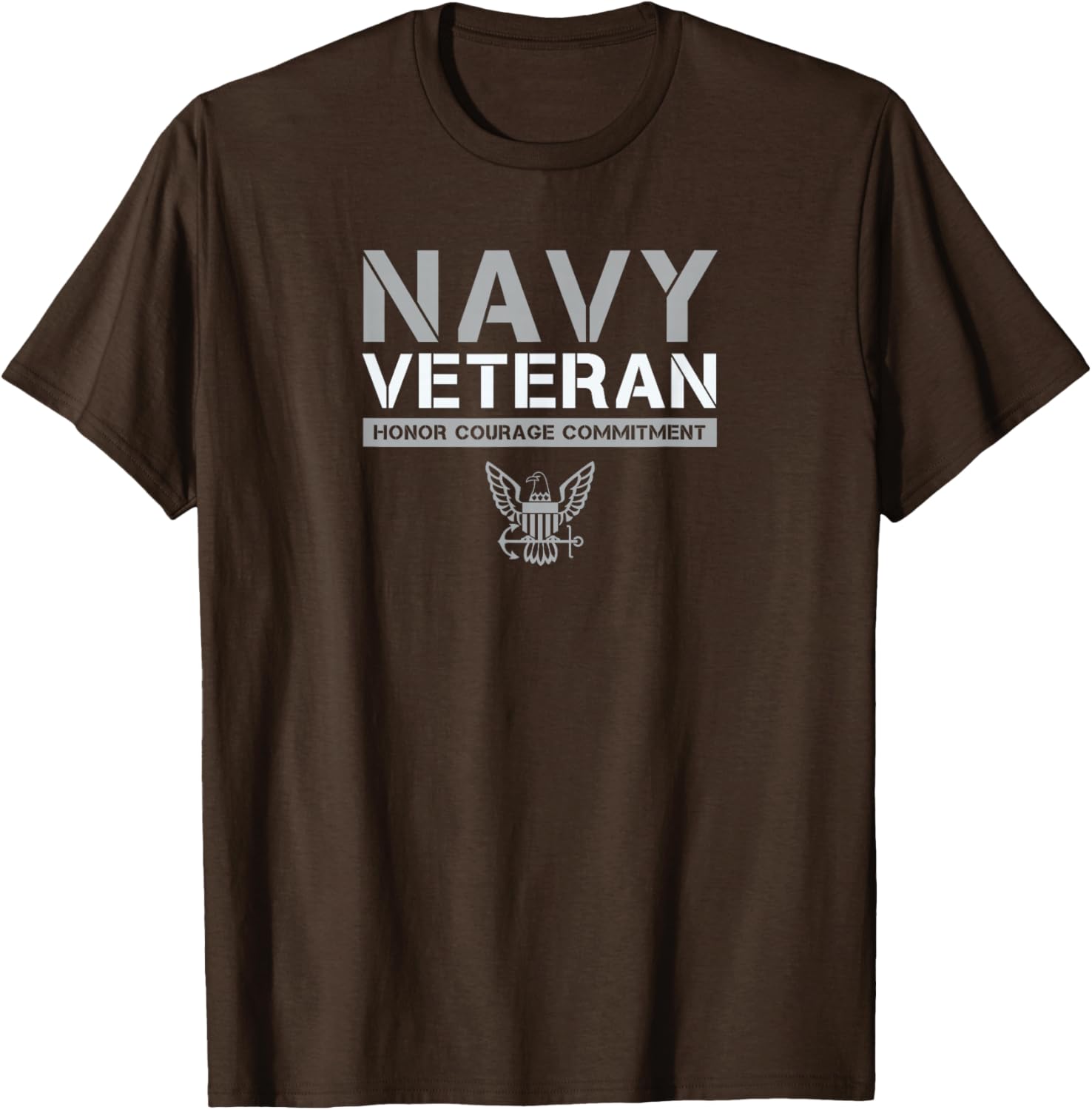 US Navy Veteran Honor Courage Commitment T-Shirt - Stylish Military Apparel - 1