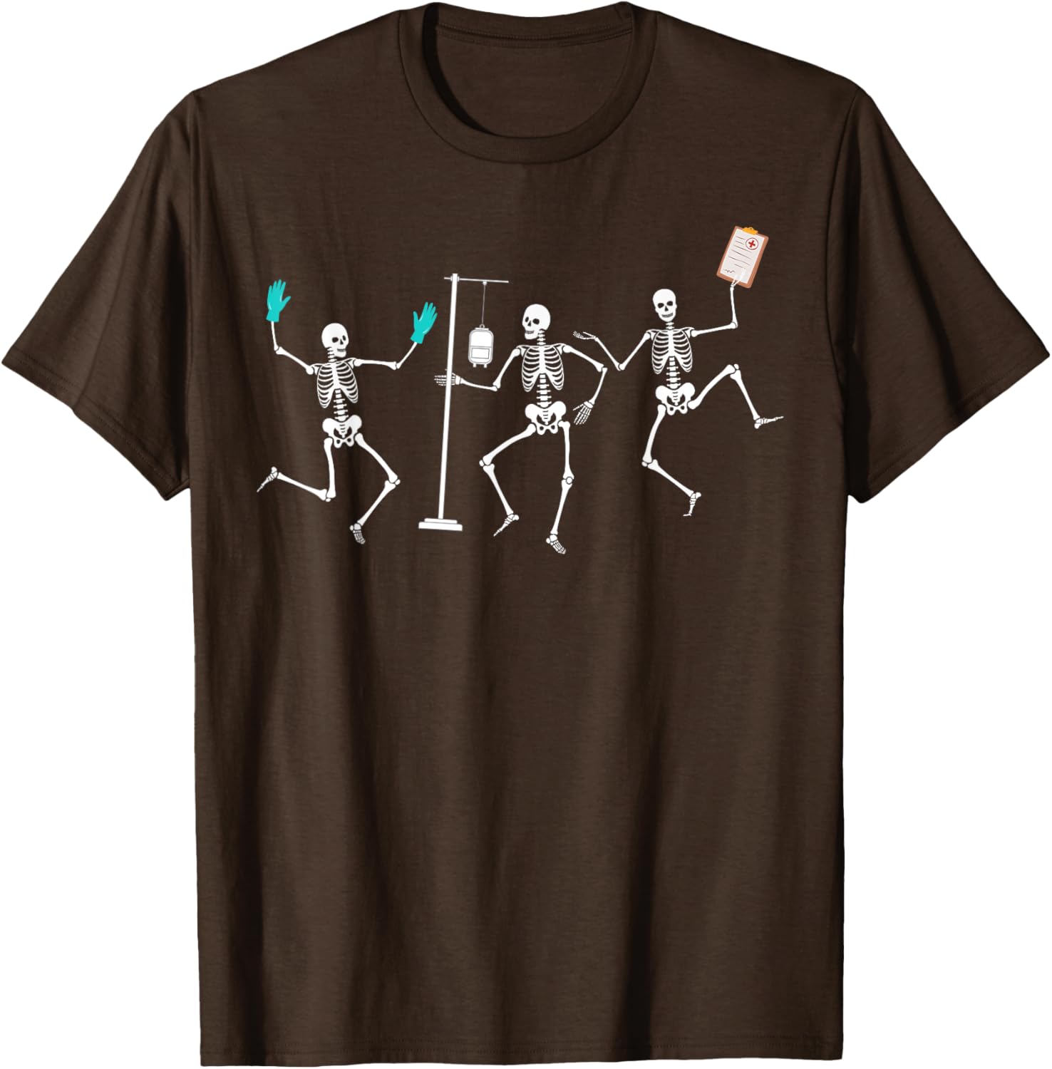 Funny Nurse Skeleton Halloween T-Shirt for Healthcare Workers - 18