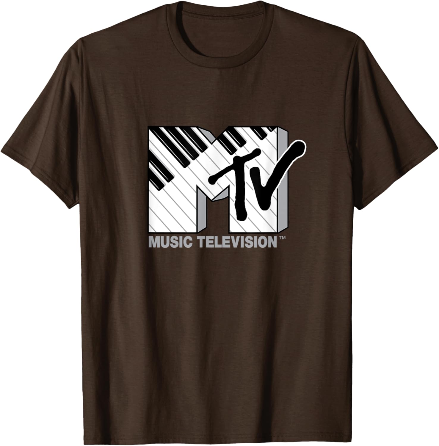 Mademark x MTV Official Logo T-Shirt with Black and White Piano Keys - 18