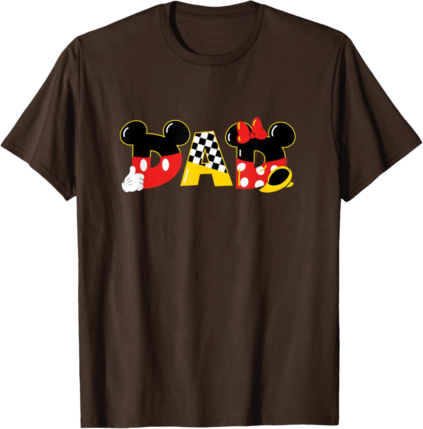 Disney Mickey and Minnie Mouse Dad T-Shirt for Father's Day Birthday Gift - 16