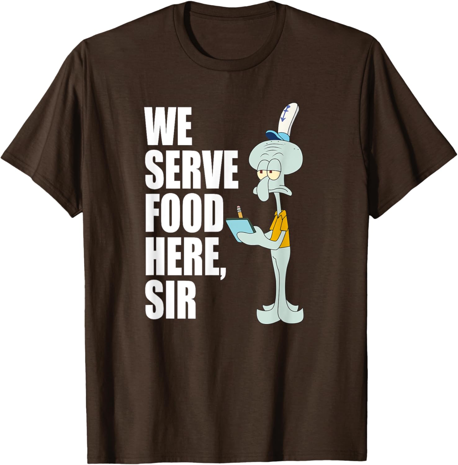 Mademark SpongeBob SquarePants Squidward We Serve Food Here T-Shirt - 5