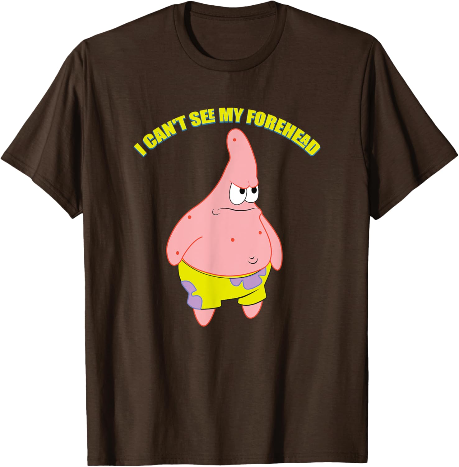 Mademark Patrick Star T-Shirt - Funny I Can't See My Forehead Design - 8