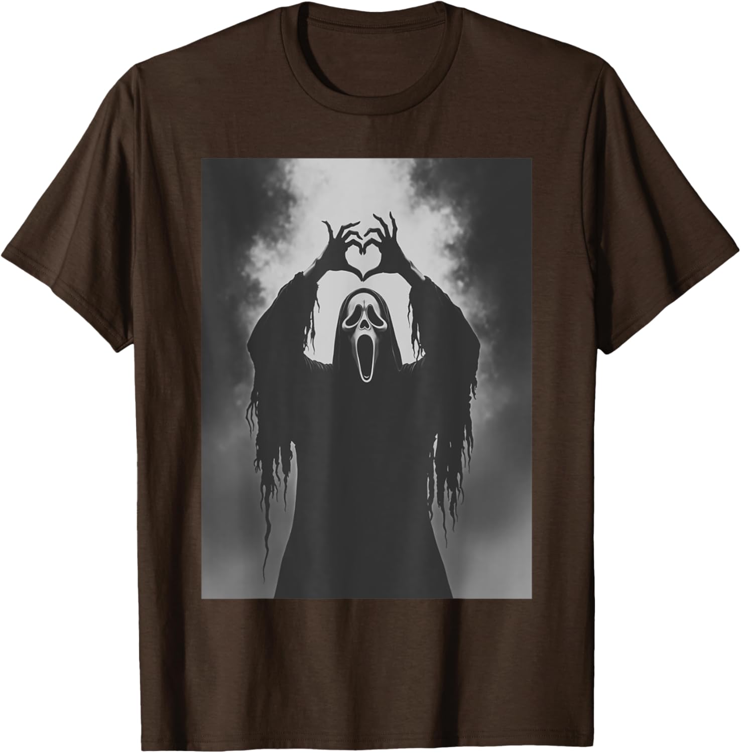 Funny Ghost Hand Heart Sign Halloween T-Shirt for Spooky Costume Fun - 14