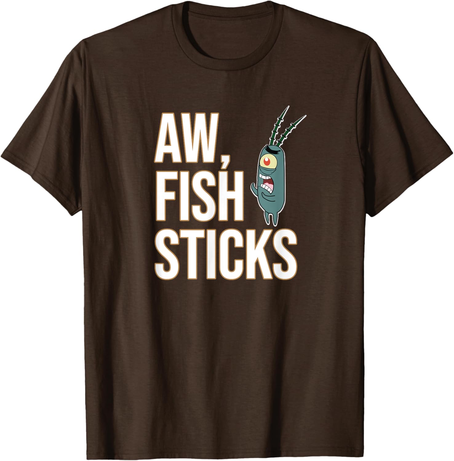Mademark SpongeBob SquarePants Plankton Aw Fish Sticks T-Shirt for Fans - 15