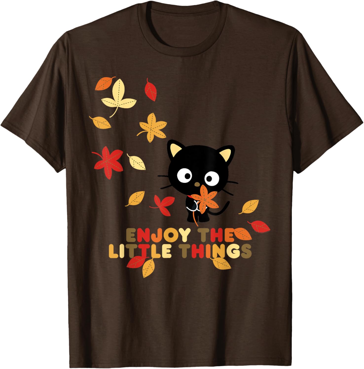Chococat Enjoy The Little Things Fall Leaves T-Shirt for Everyone - 17
