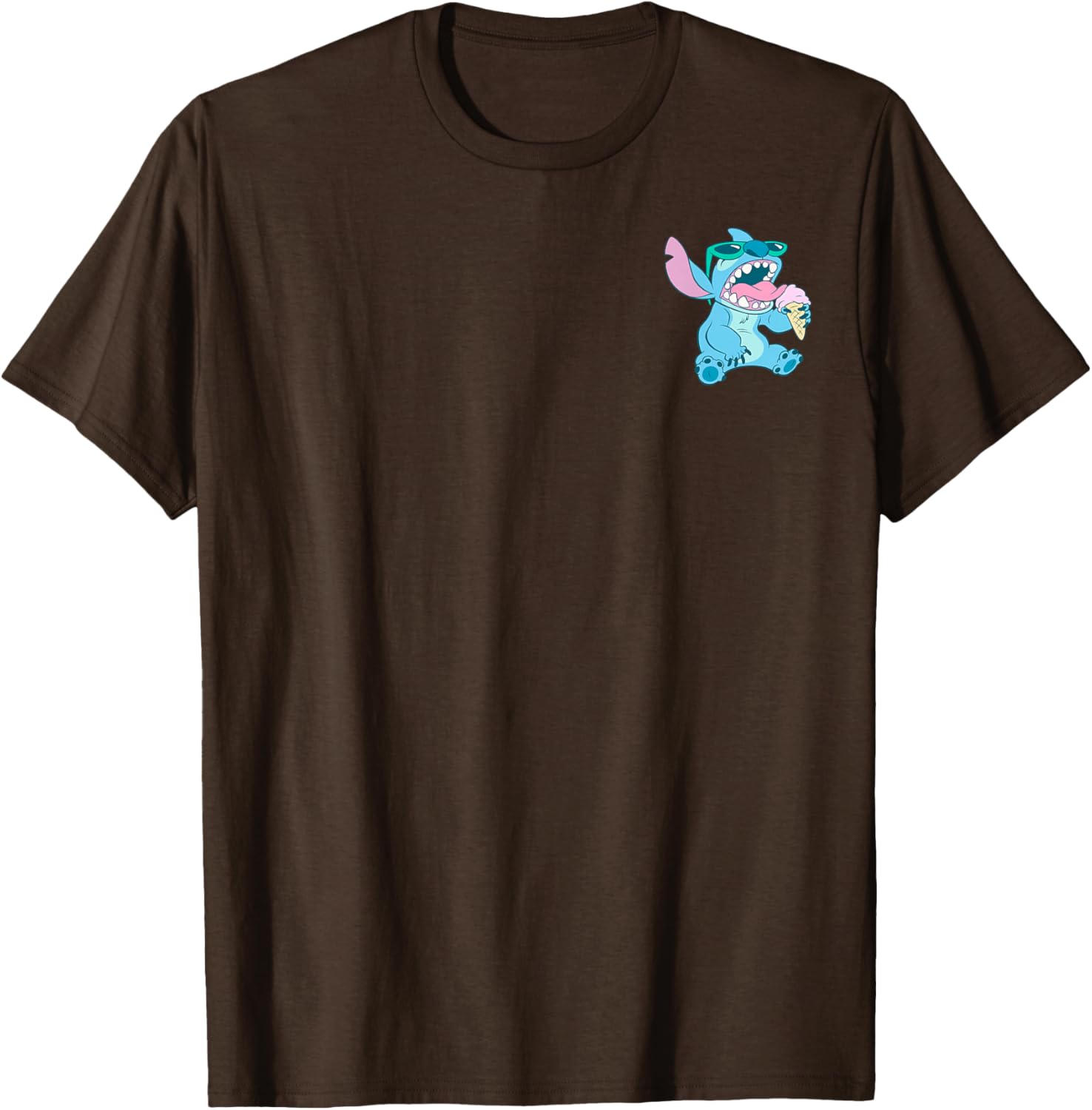 Disney Lilo & Stitch Retro Pocket Logo T-Shirt with Ice Cream Design - 6