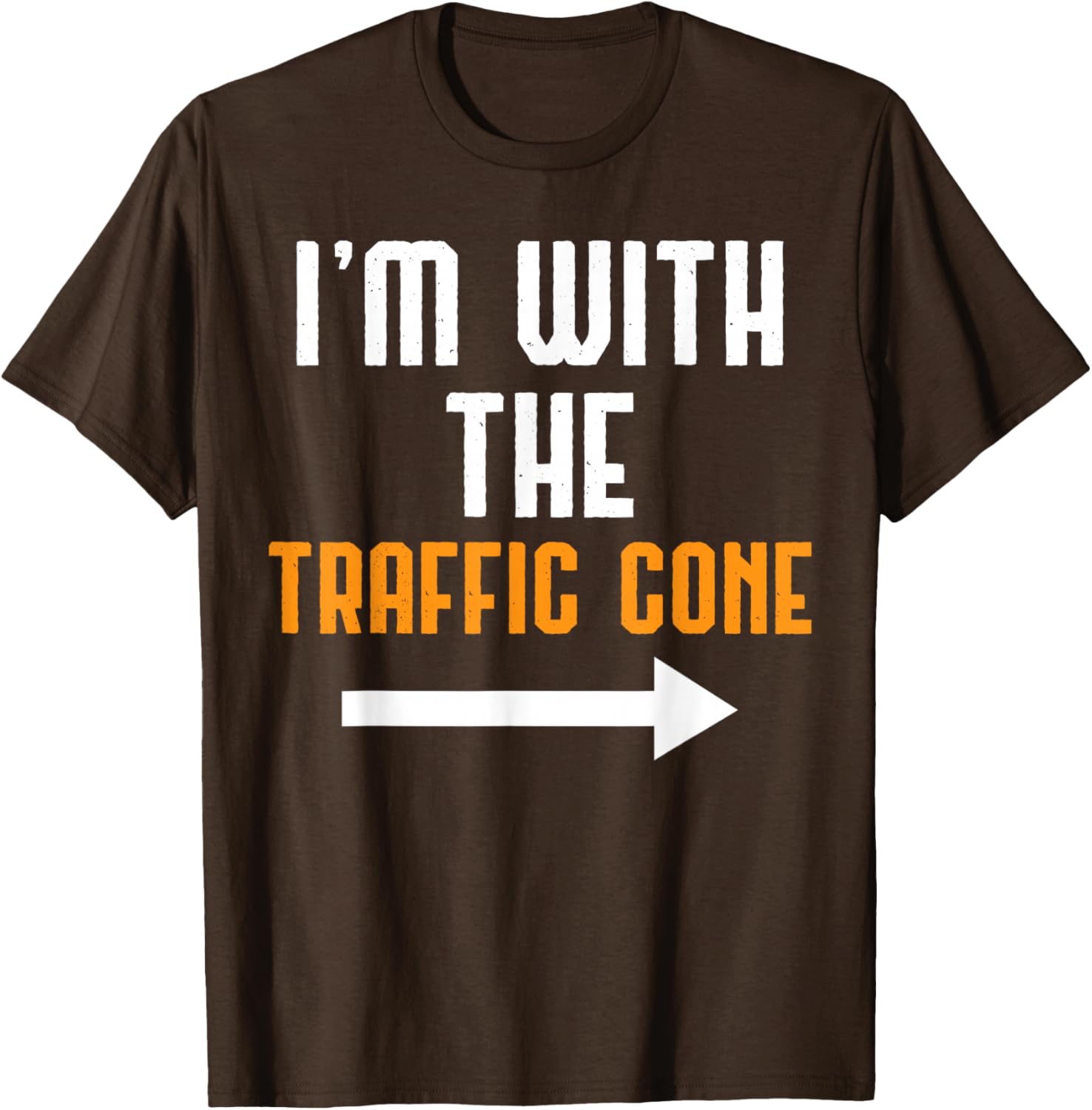 Funny Traffic Cone Costume Couple T-Shirt for Halloween Party Fun - 5