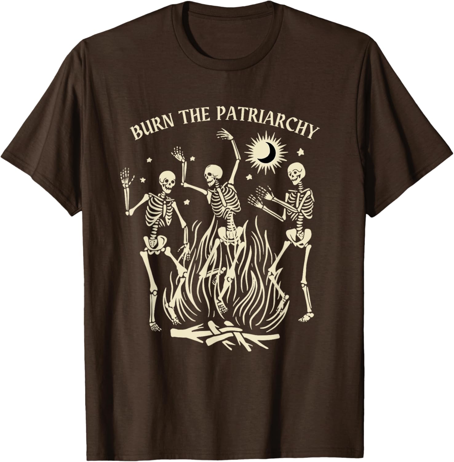 Funny Feminist Halloween T-Shirt Burn The Patriarchy Black Tee for Women - 14