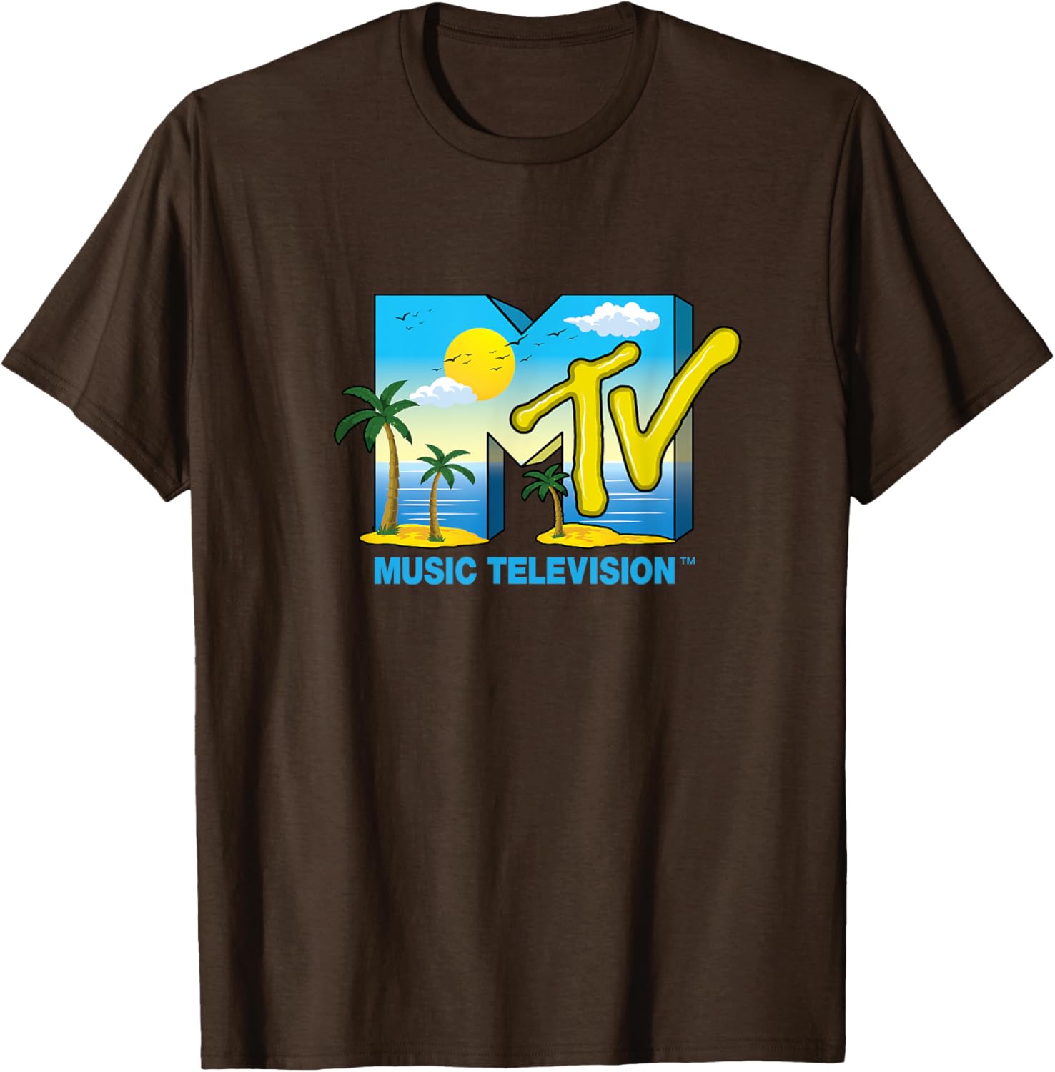 Mademark x MTV Official Logo T-Shirt with Palm Trees and Beach Vibes - 11