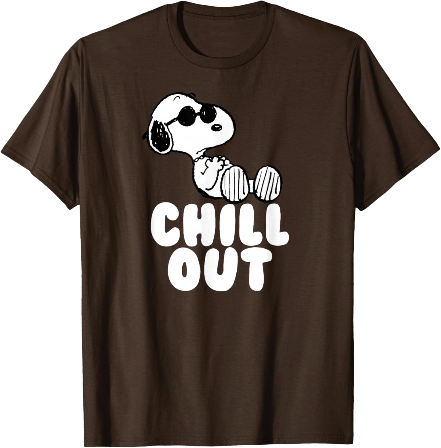 Peanuts Snoopy Chill Out Crew Neck T-Shirt in Blue for Relaxed Style - 4