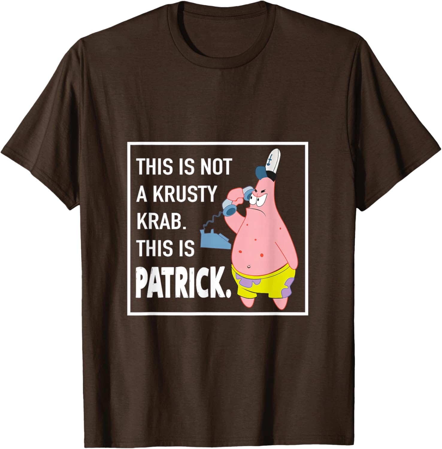 Patrick Star This is Not a Krusty Krab T-Shirt Fun Ocean Theme Apparel - 3
