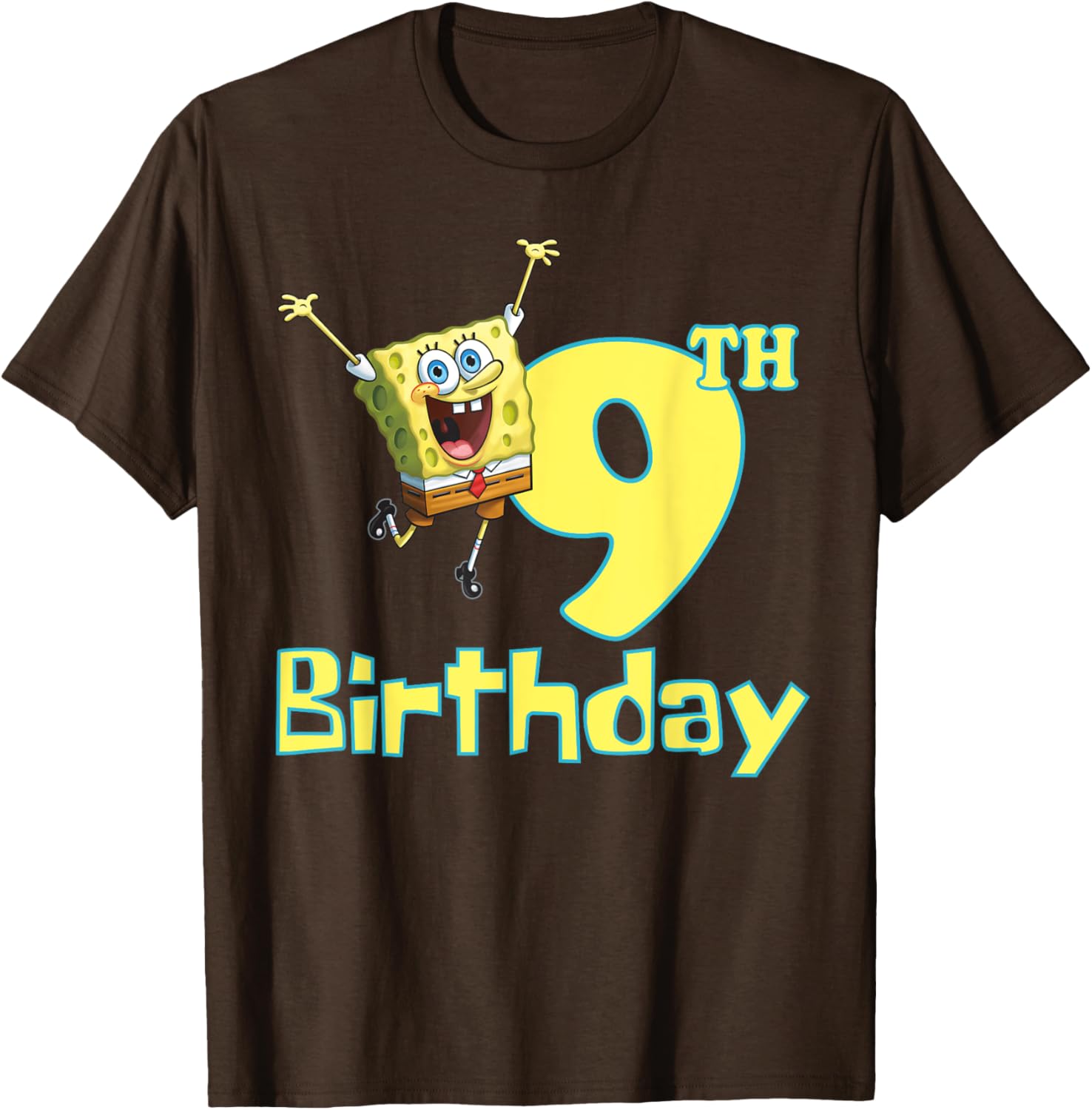 Mademark SpongeBob SquarePants 9th Birthday T-Shirt for Kids - 15