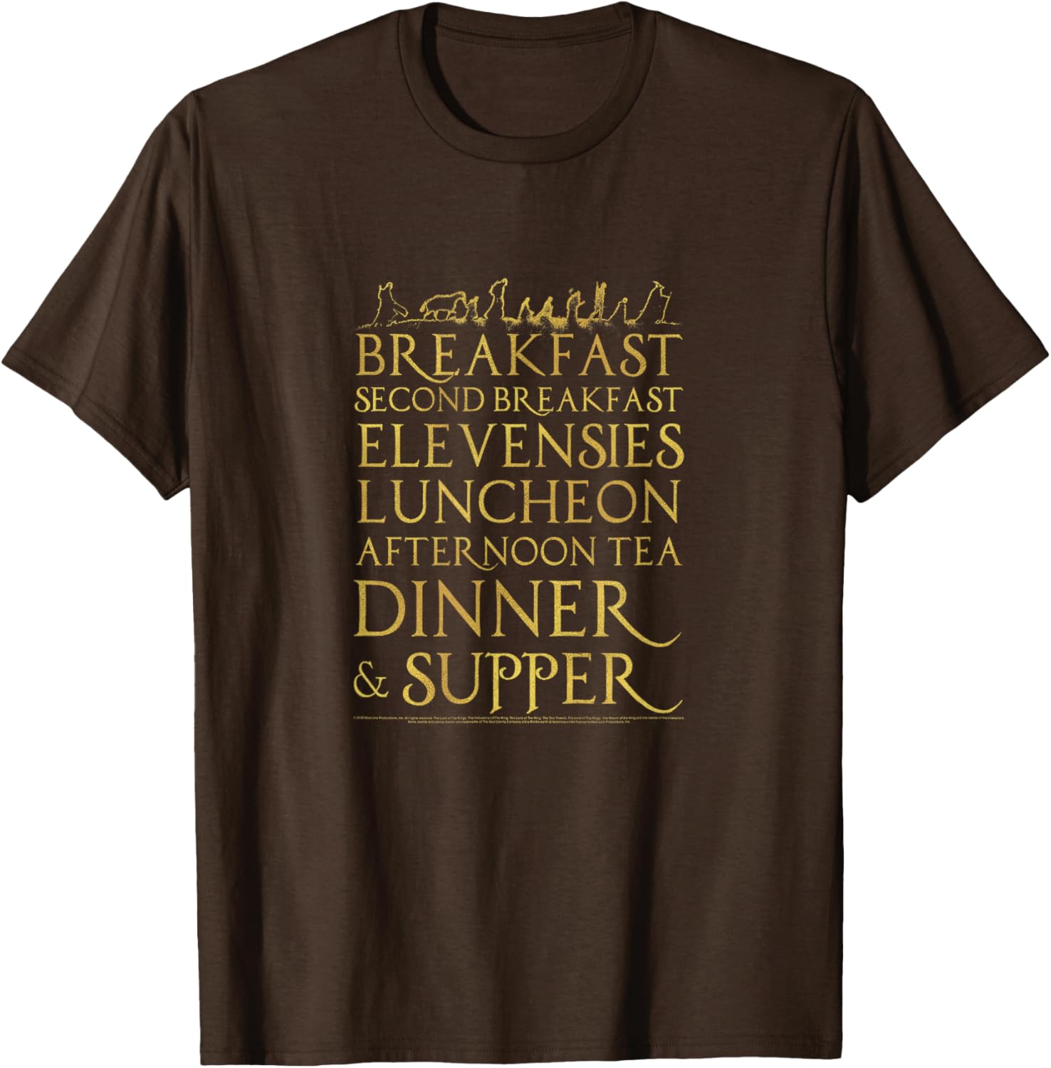 Lord of the Rings Breakfast Second Breakfast T-Shirt for Fans and Hobbits - 1