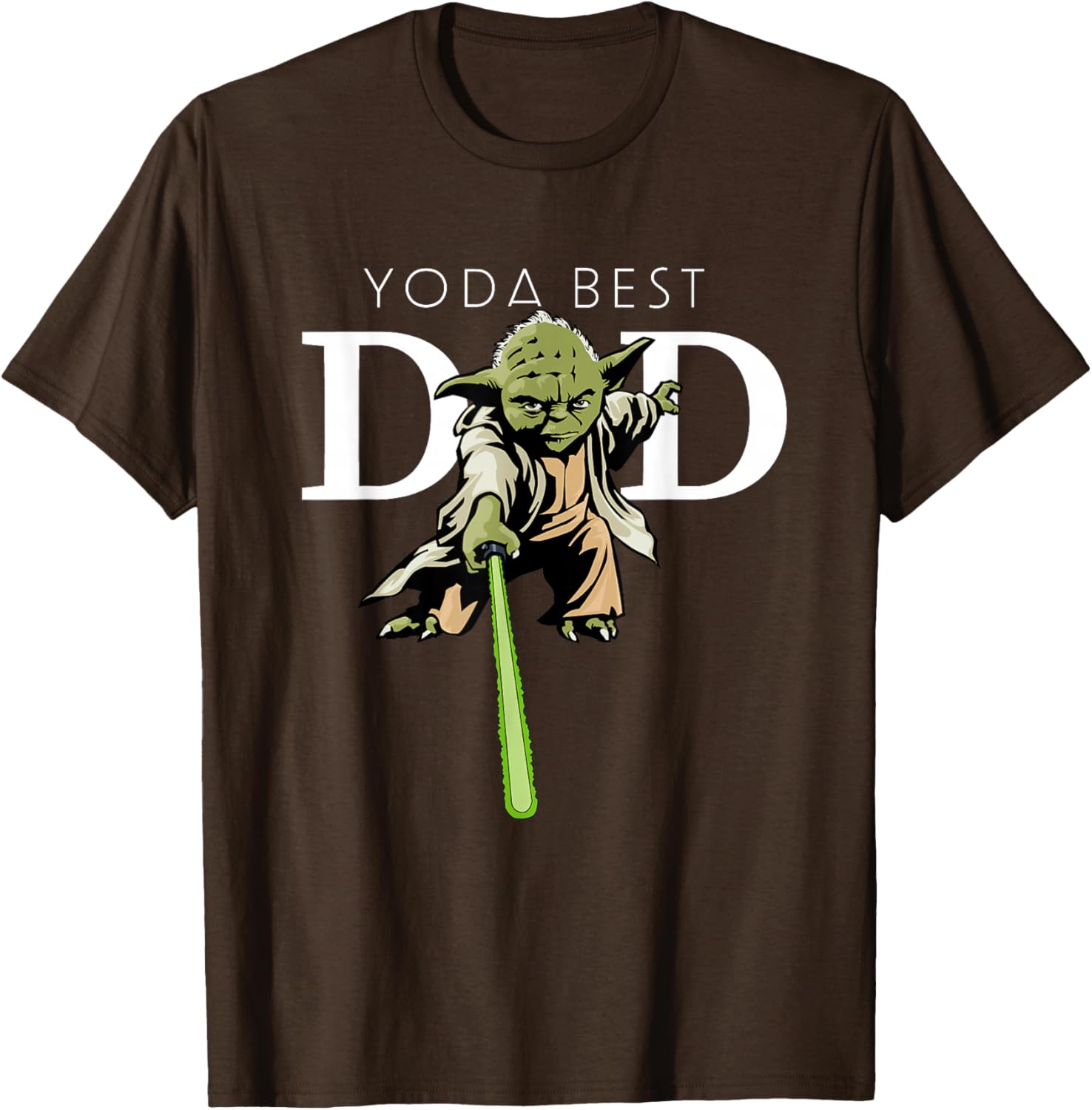 Star Wars Yoda Lightsaber Best Dad Father's Day T-Shirt for Dads - 13