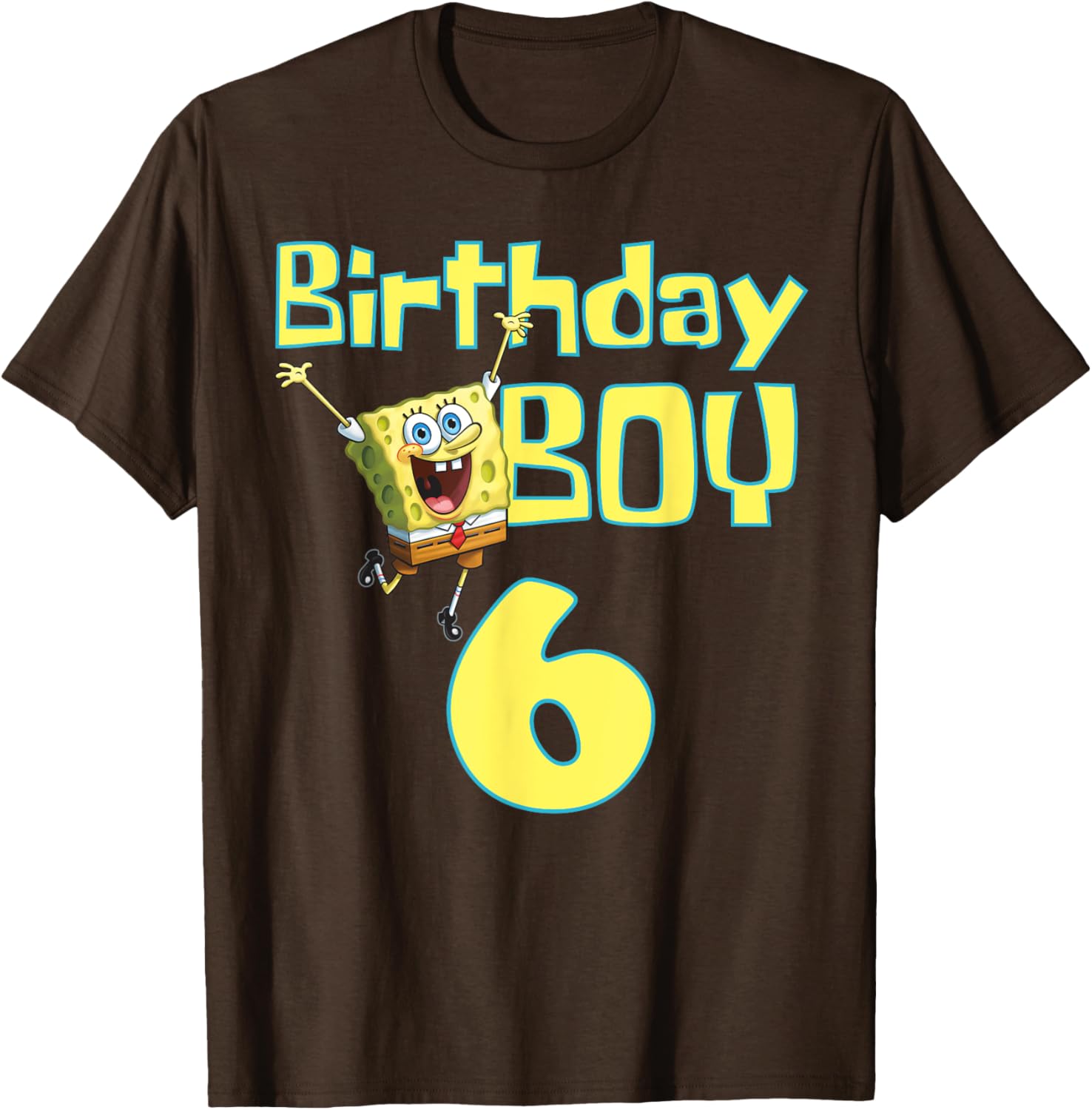 Mademark SpongeBob SquarePants Birthday Boy 6 T-Shirt for Kids - 13