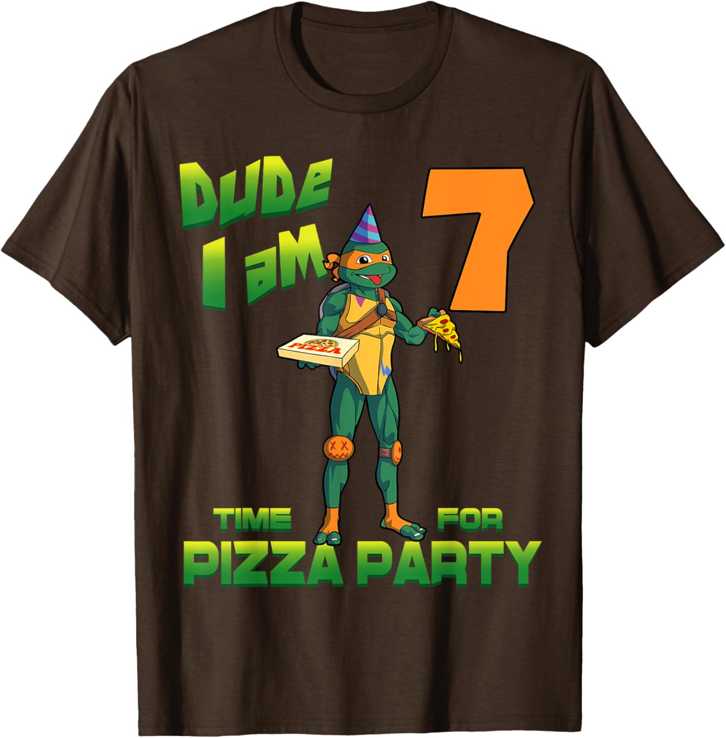 Mademark TMNT Michelangelo Pizza Party T-Shirt for 7 Year Olds - 20